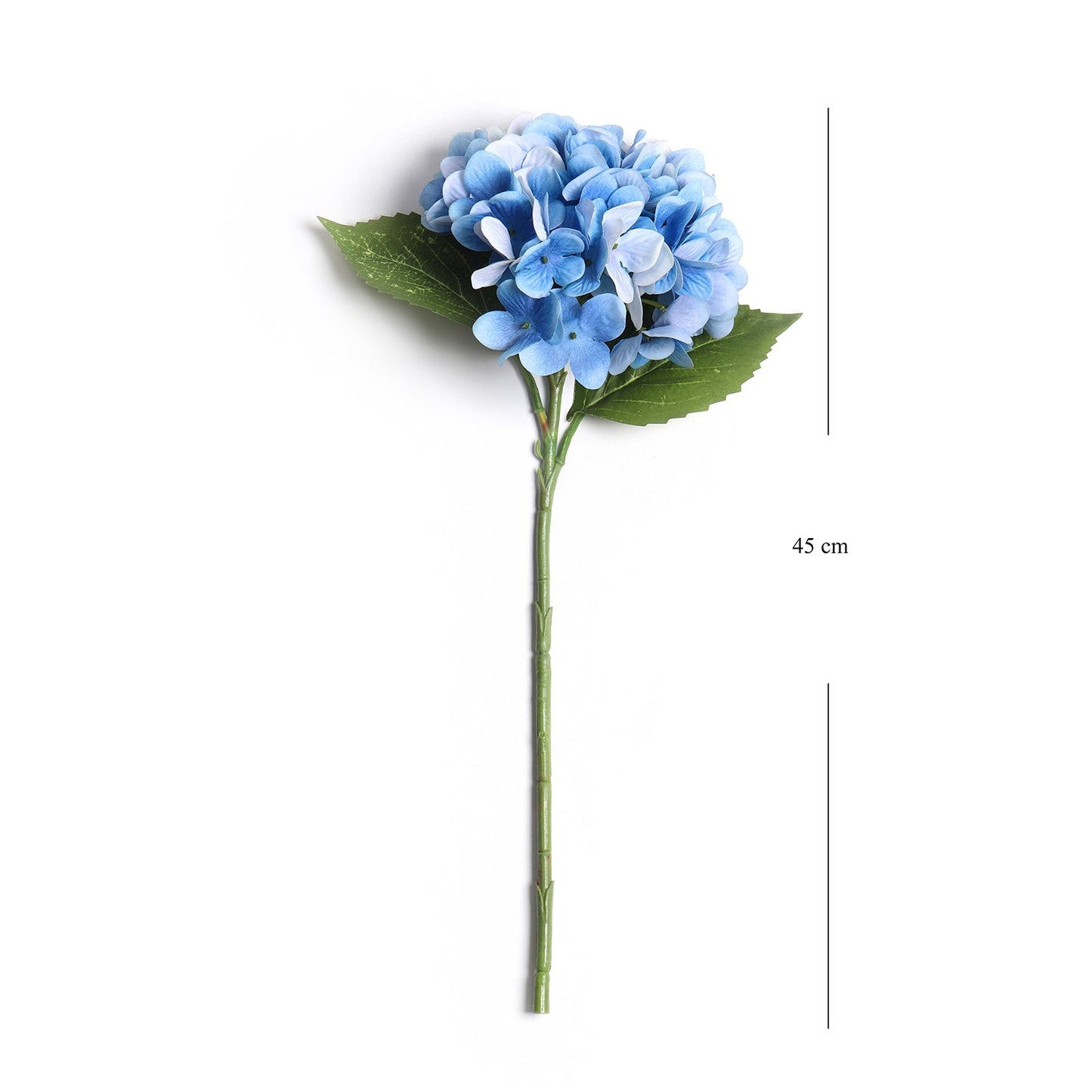 Dark Blue Faux Hydrangea Spray Single