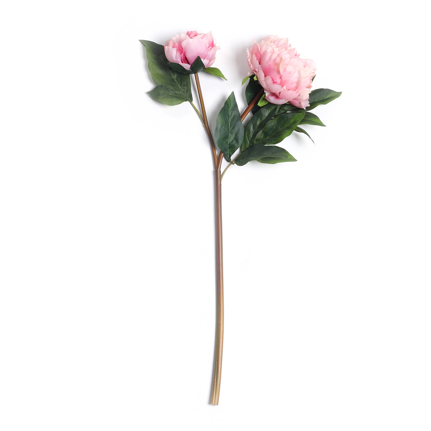 Pink Faux Peony Spray Single
