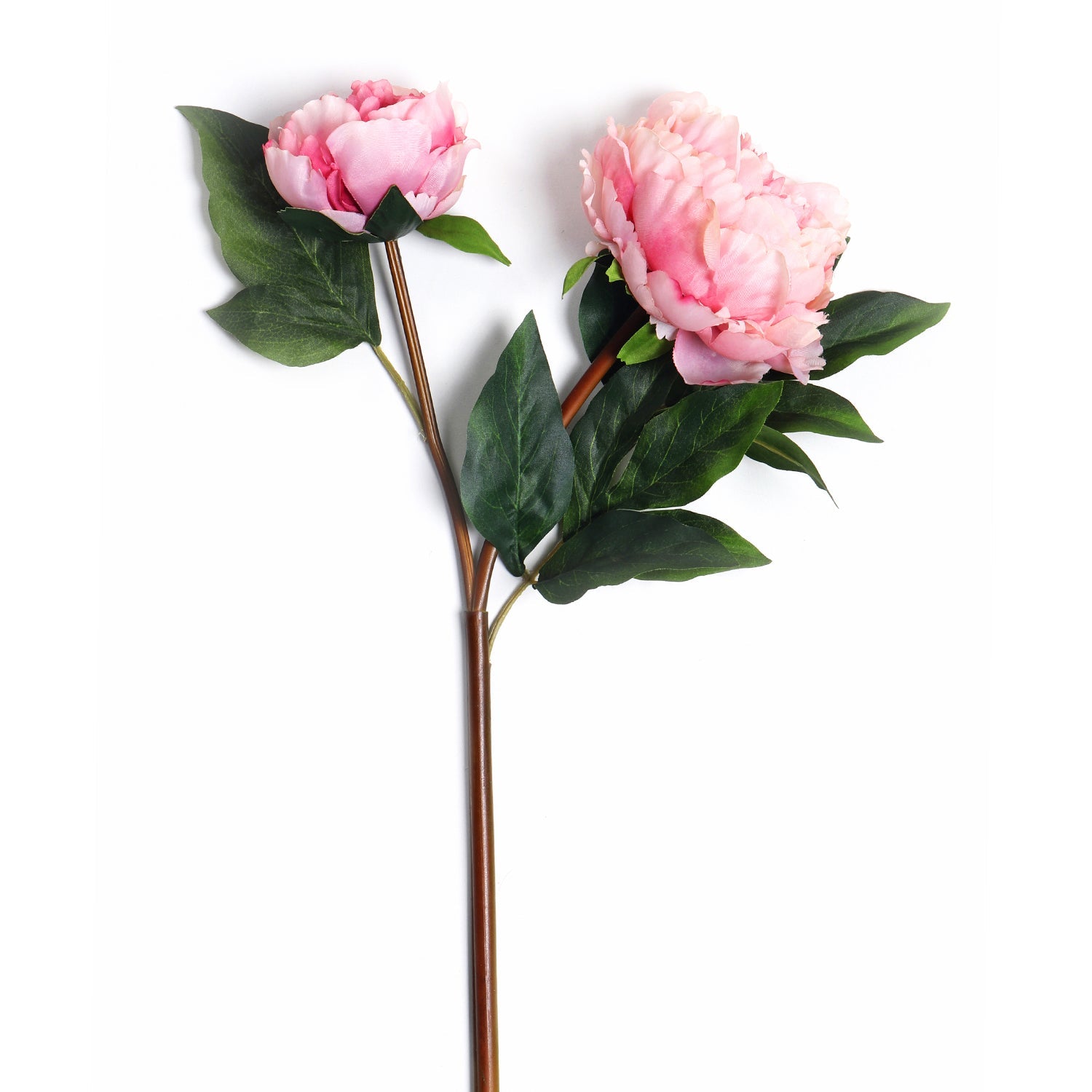 Pink Faux Peony Spray Single