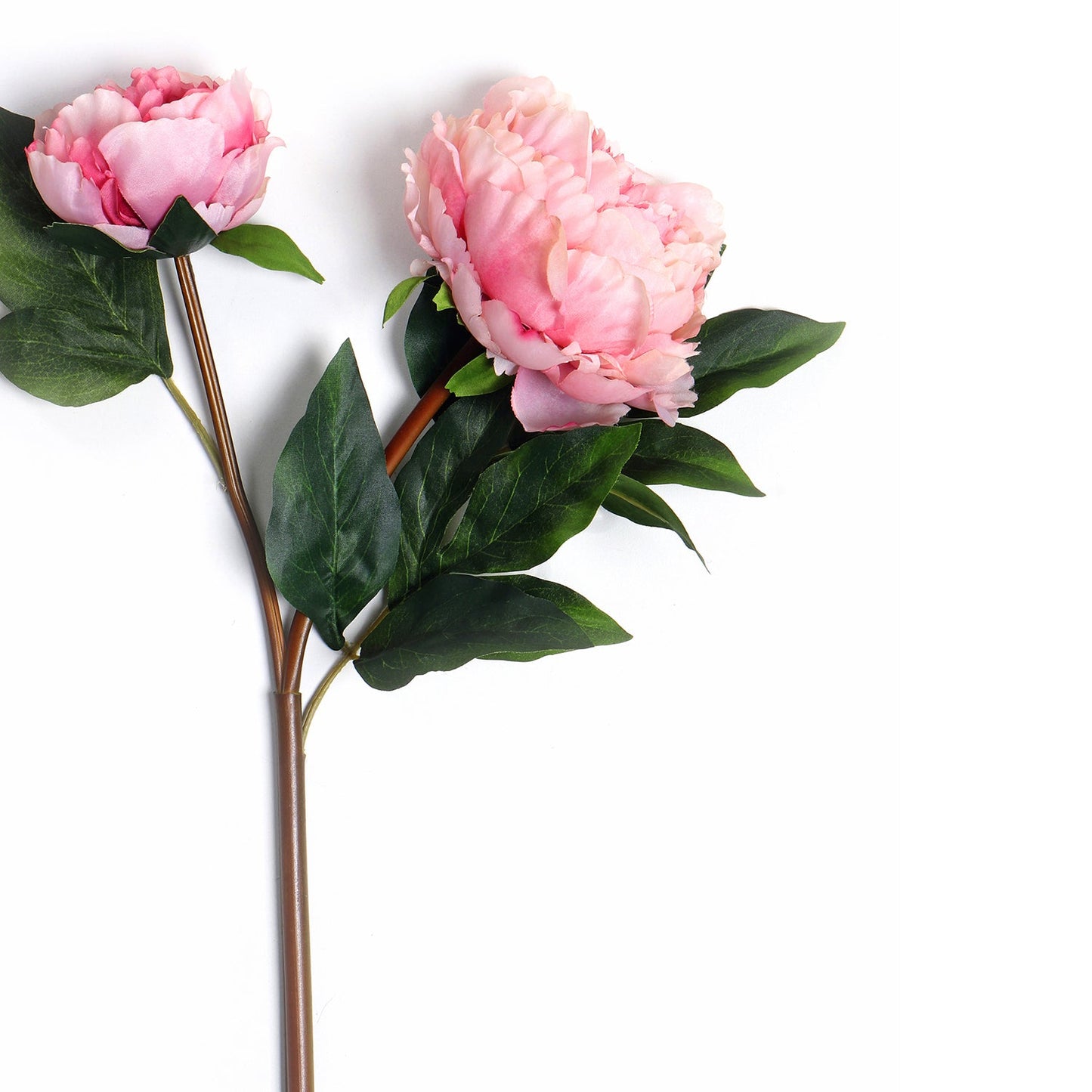 Pink Faux Peony Spray Single