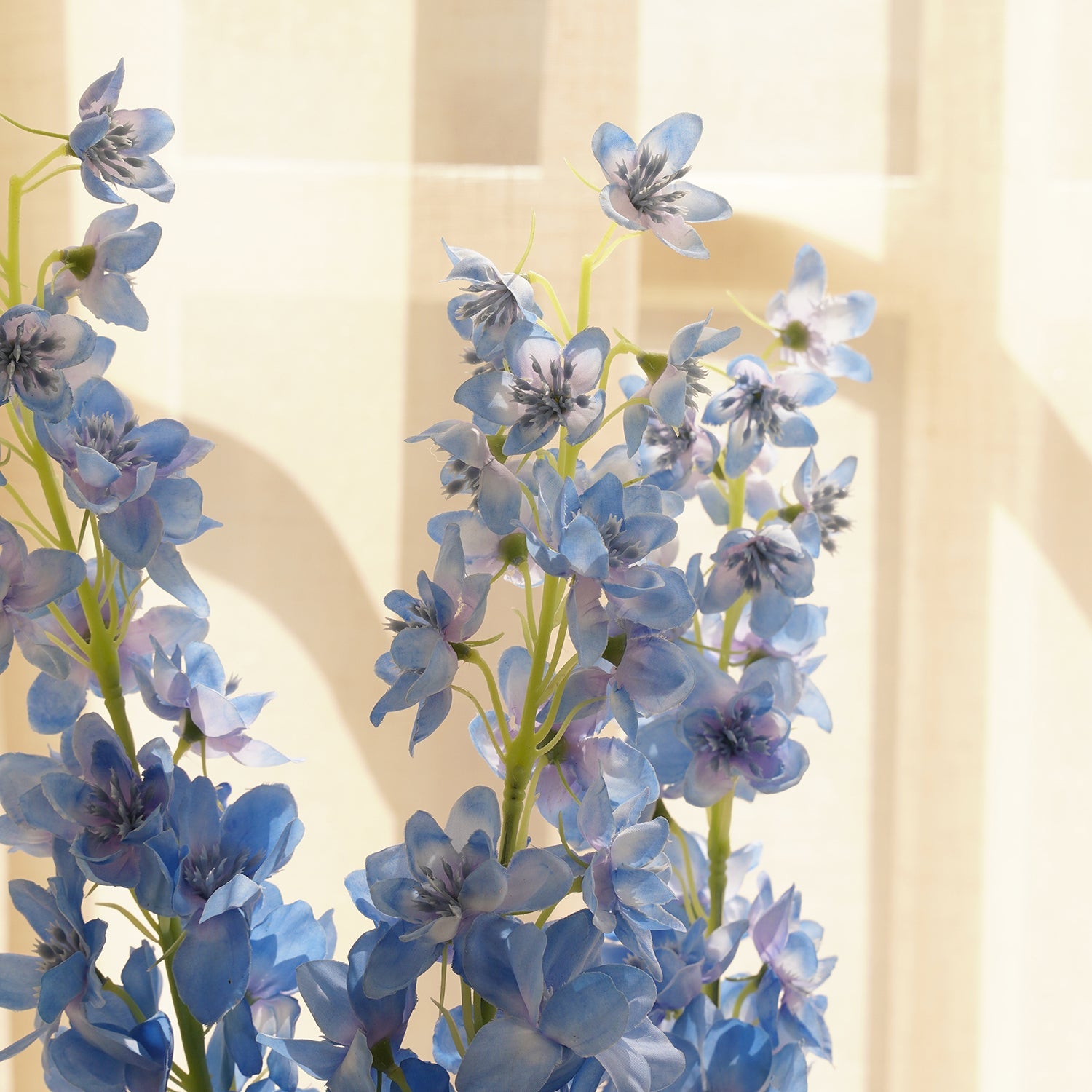 Dark Blue Faux Delphinium Spray Single