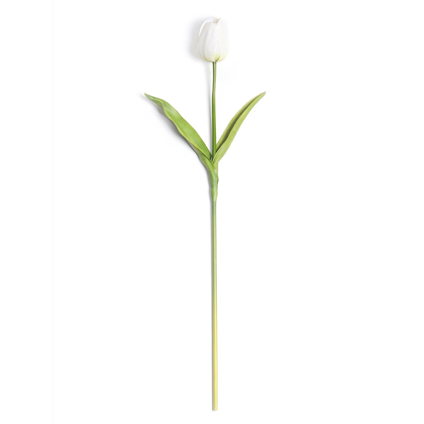 White Faux Tulip Spray Single
