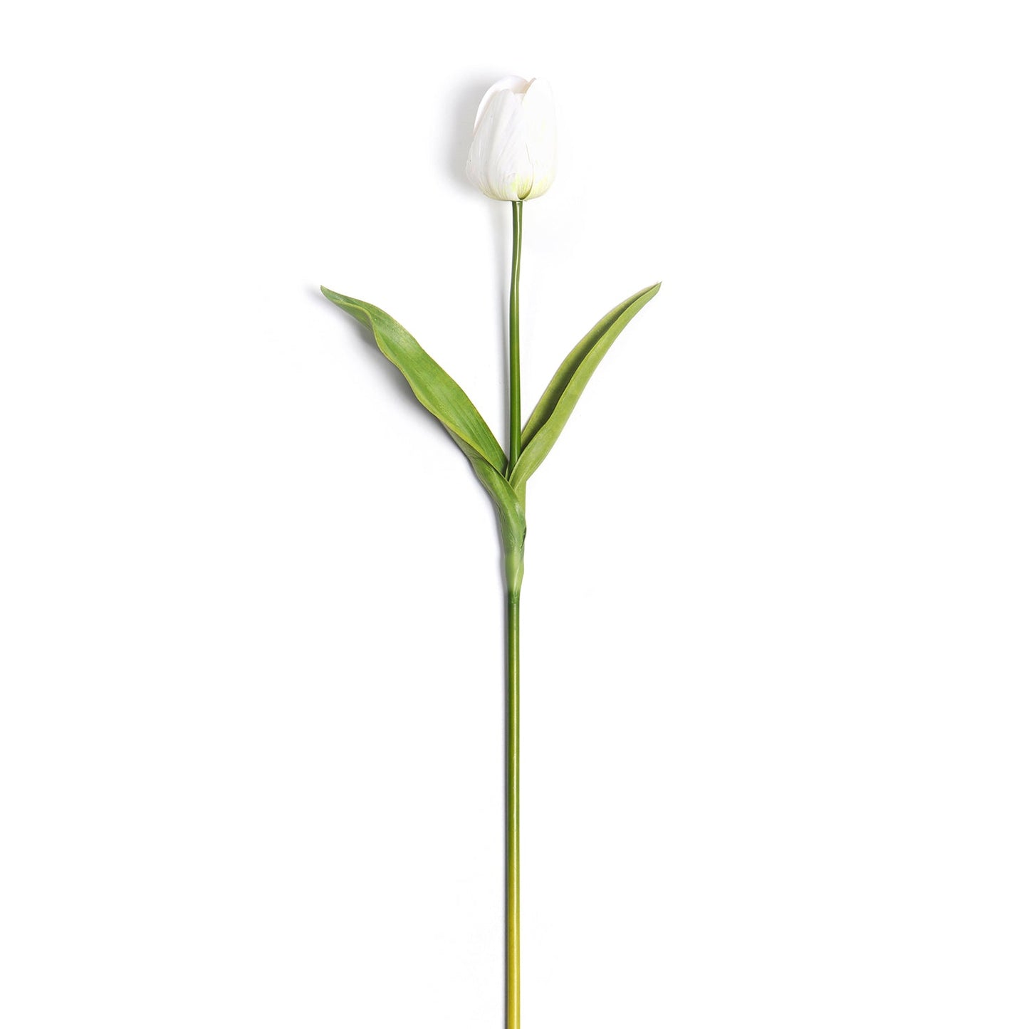 White Faux Tulip Spray Single