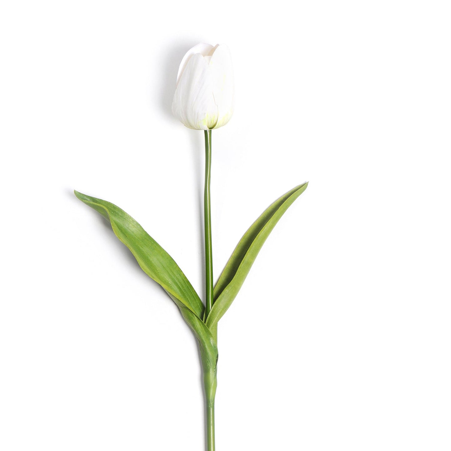 White Faux Tulip Spray Single