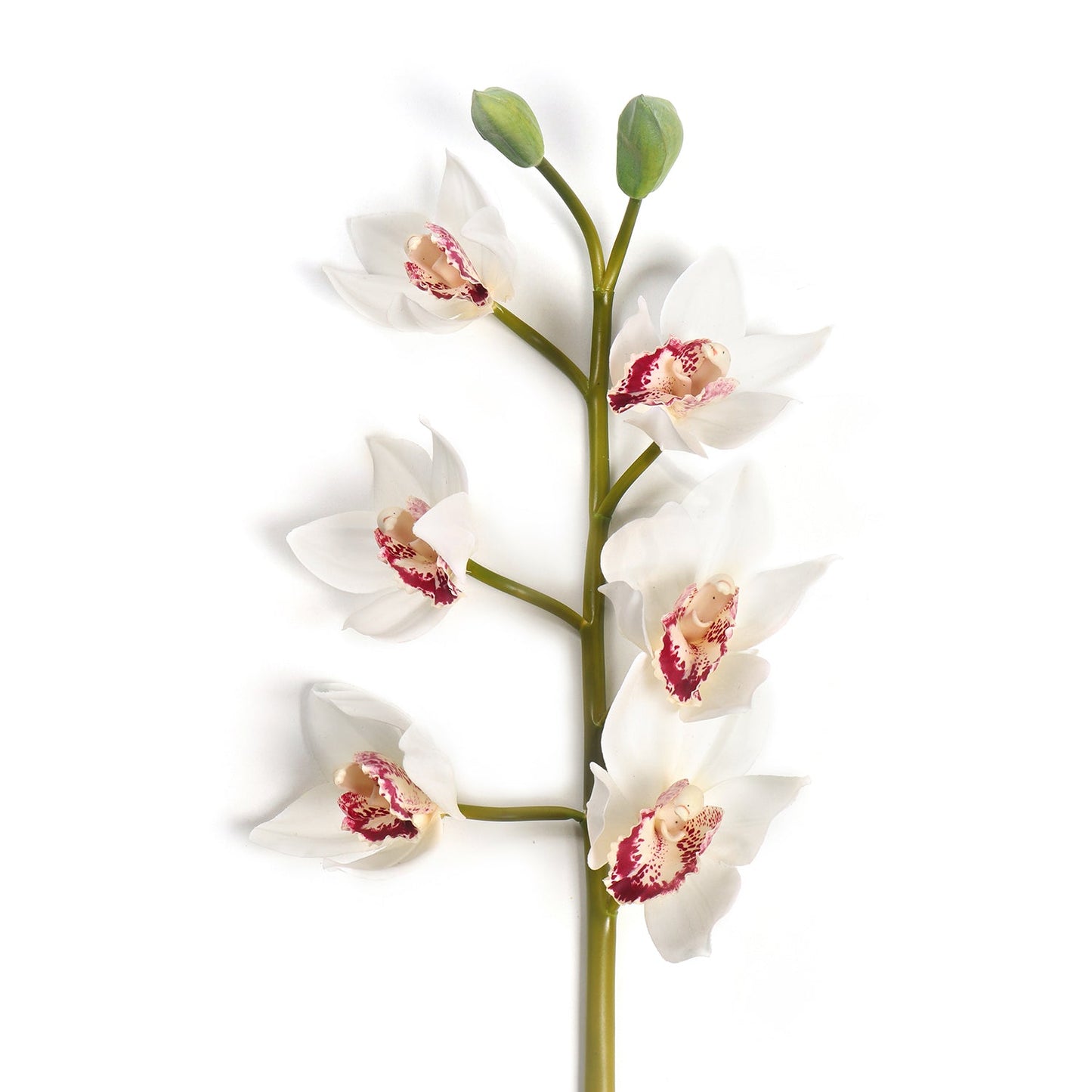White Faux Boat Orchid Spray Single