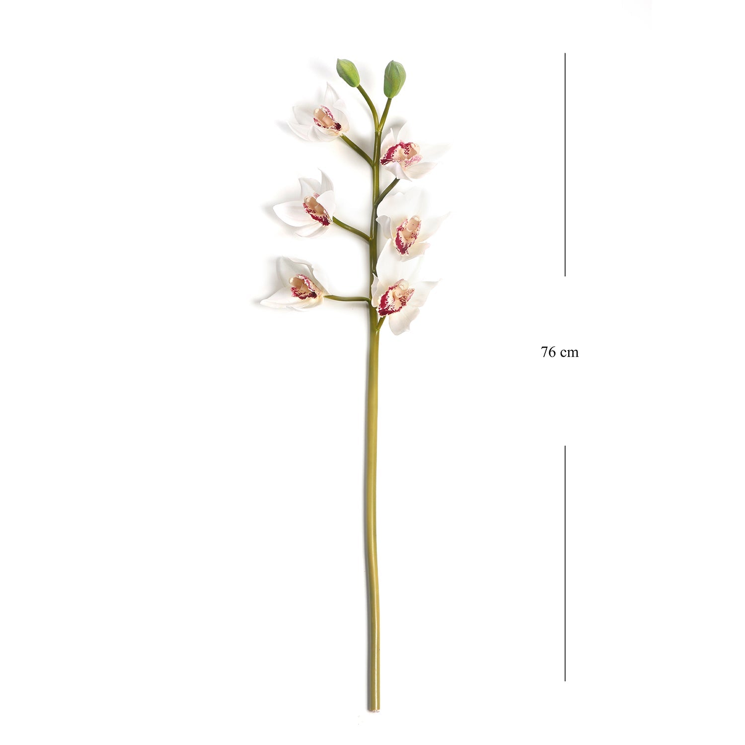 White Faux Boat Orchid Spray Single