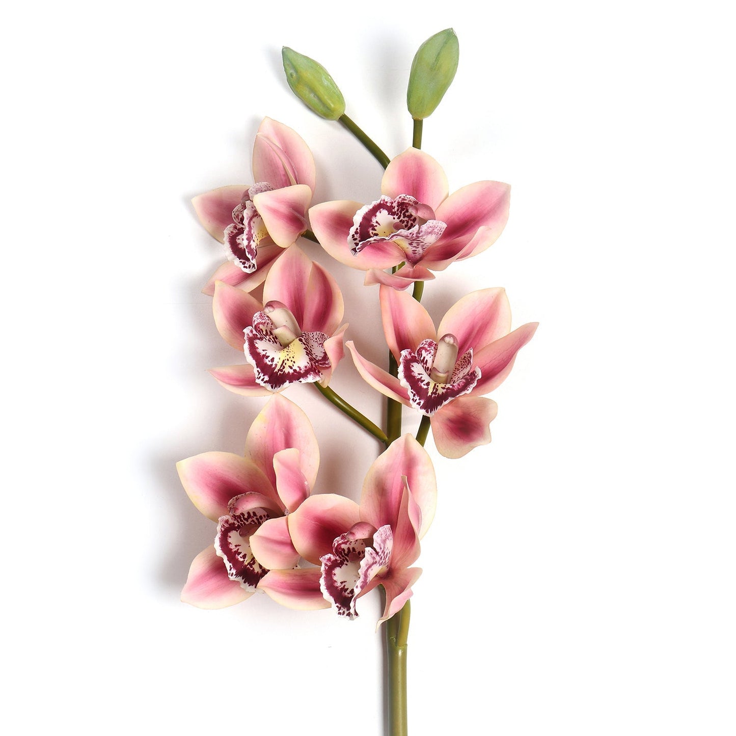 Pink Faux Boat Orchid Spray Single