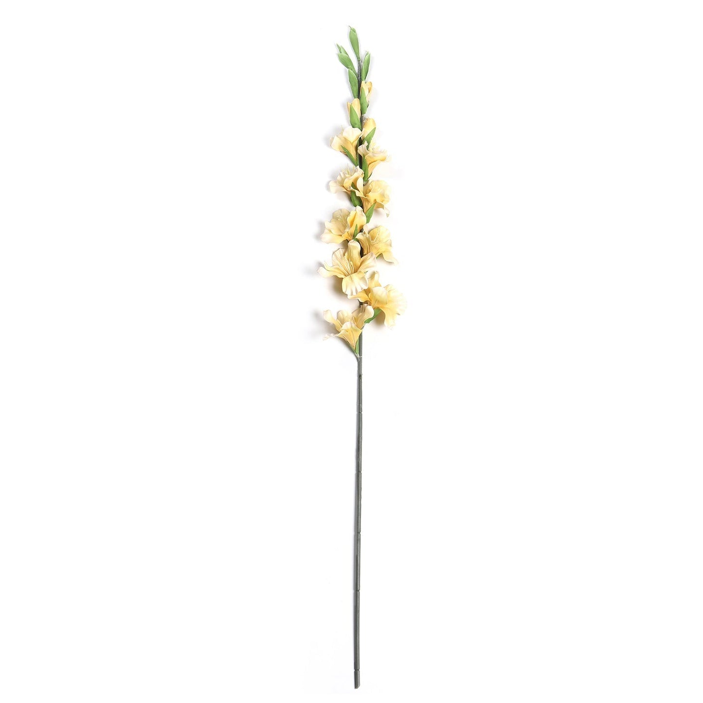 Yellow Gladiolus Faux Flower Stem Single