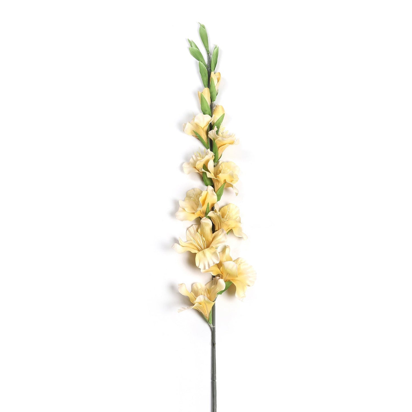 Yellow Gladiolus Faux Flower Stem Single