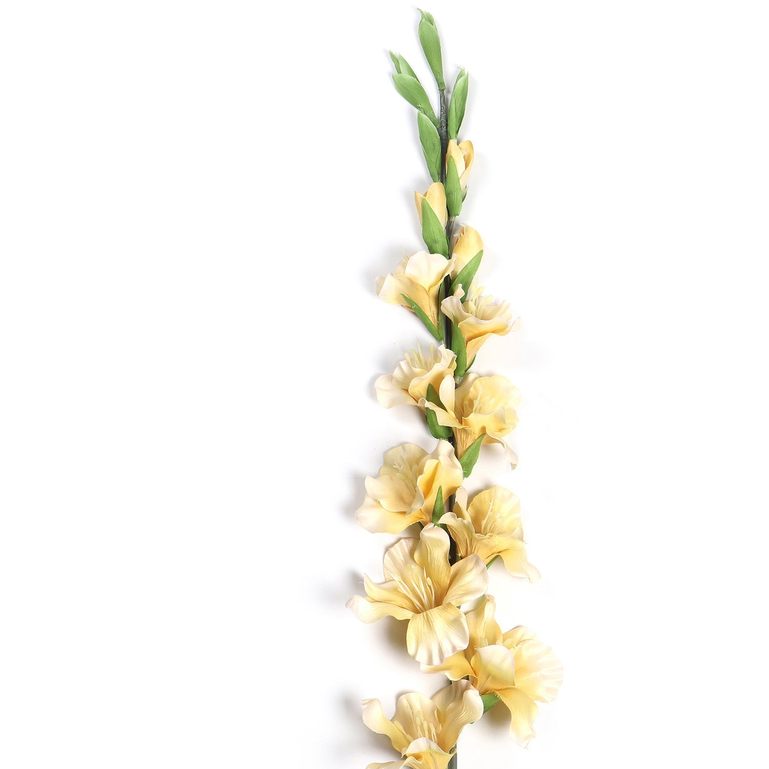 Yellow Gladiolus Faux Flower Stem Single