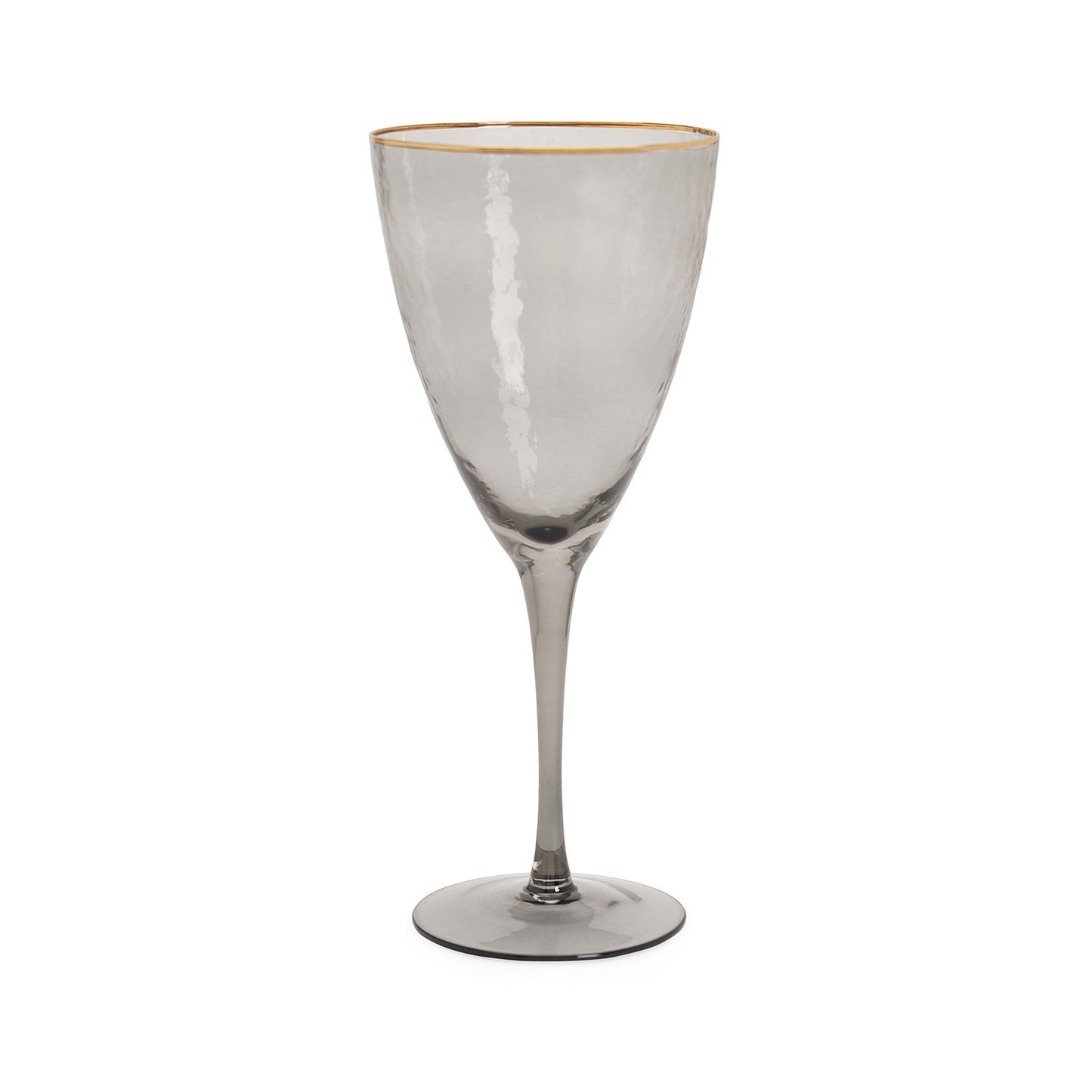 Set Of 4 - Grey Hammered Wine Glasses