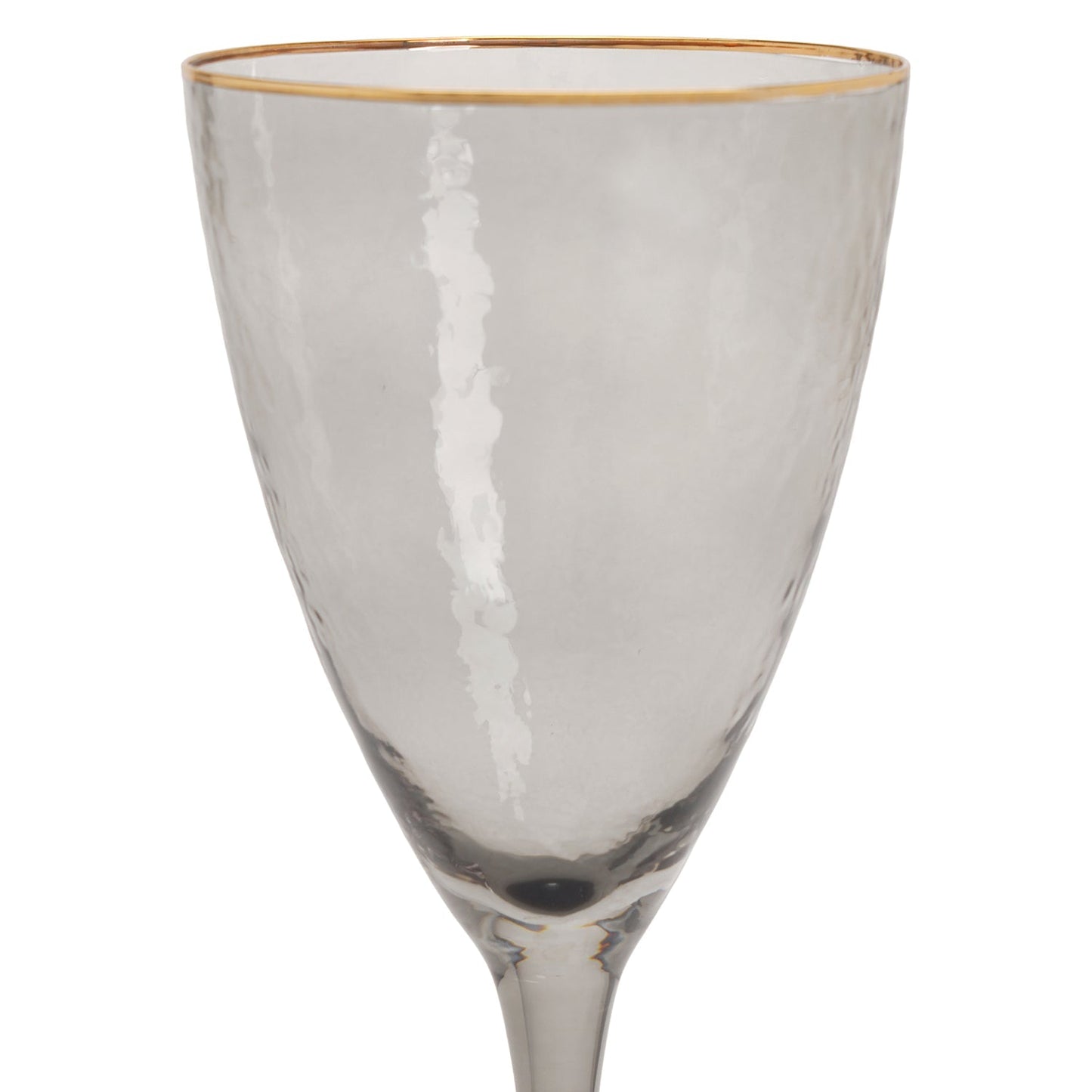Set Of 4 - Grey Hammered Wine Glasses