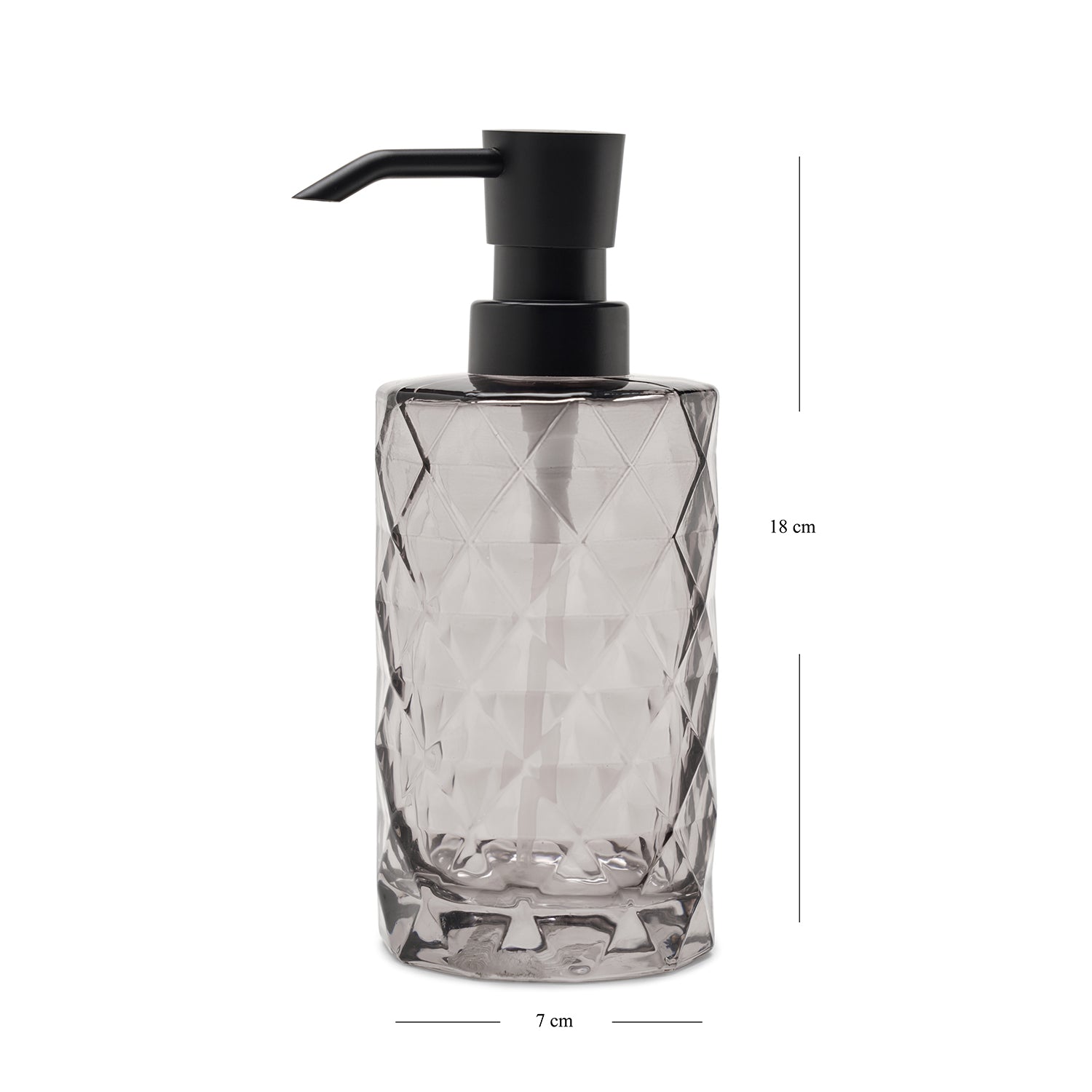 Black Prism Texture Glass Soap Dispenser