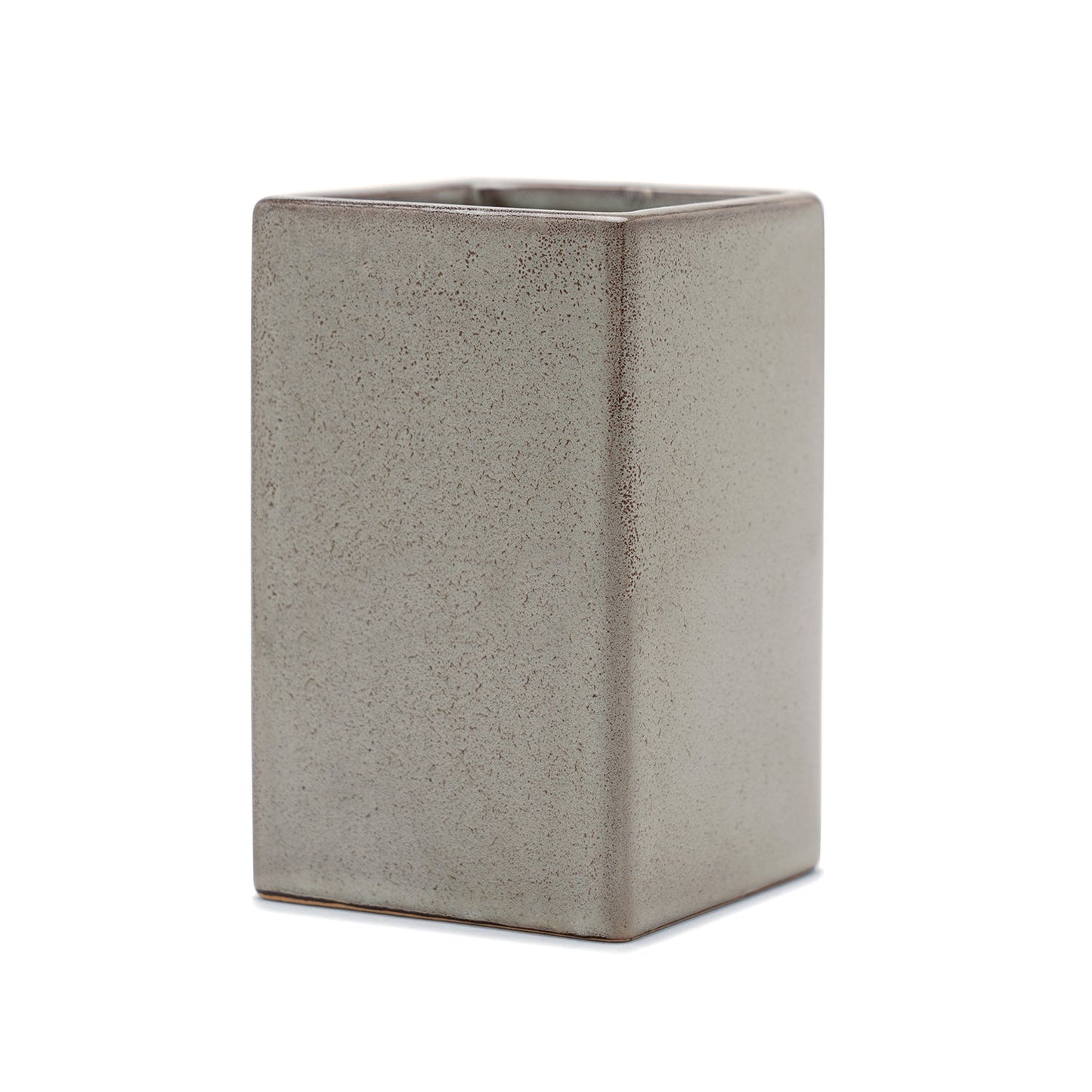Beige Glazed Stone Toothbrush Holder