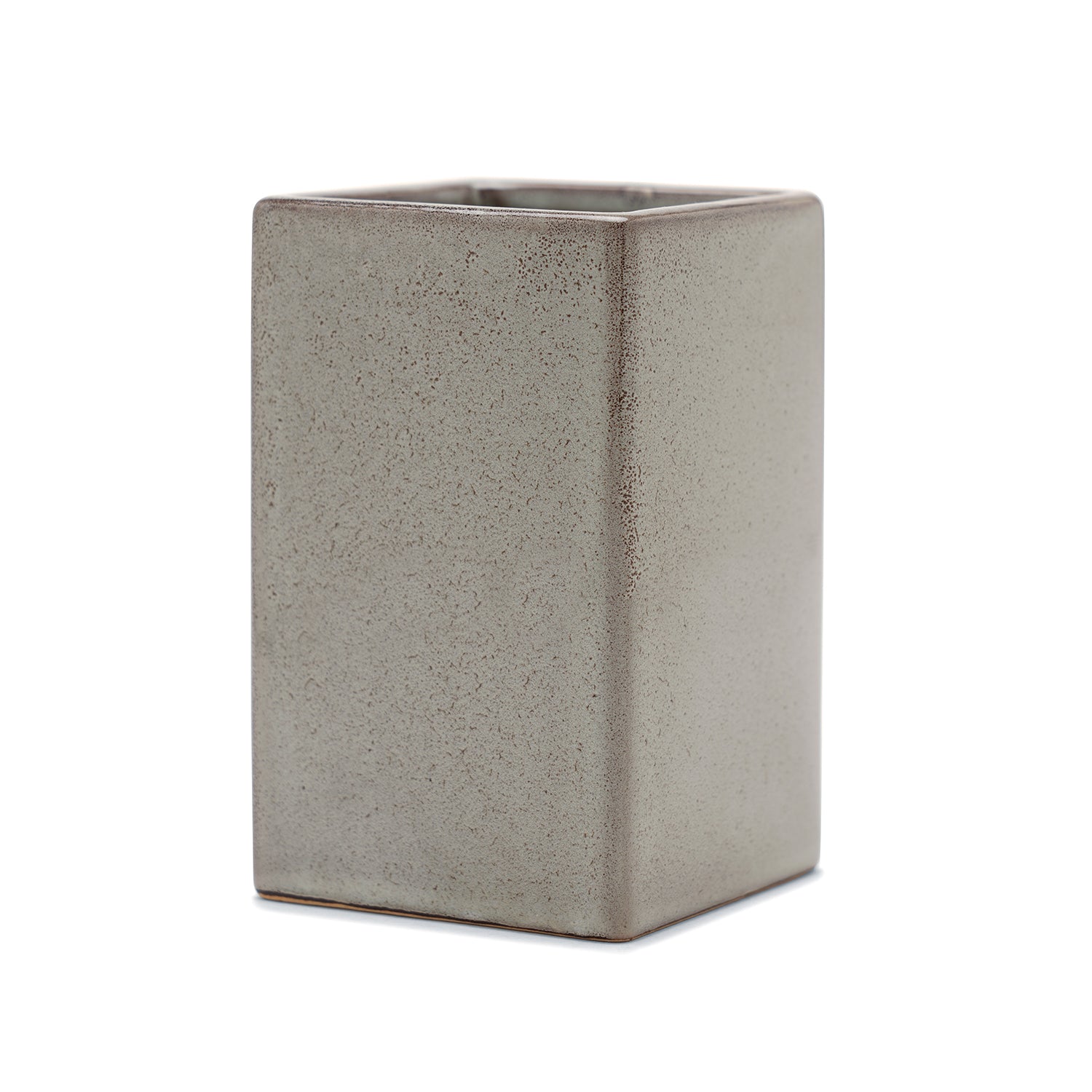Beige Glazed Stone Toothbrush Holder