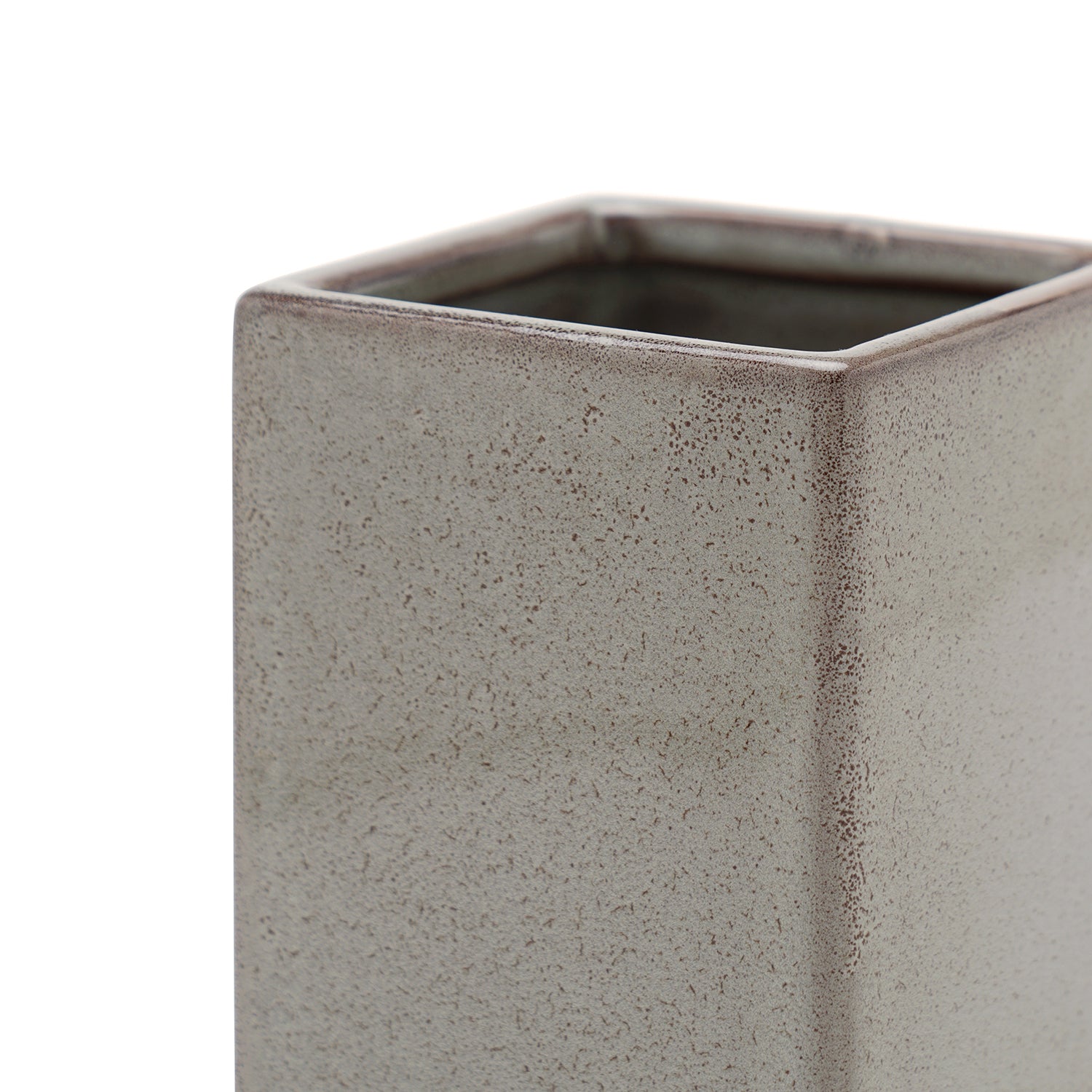 Beige Glazed Stone Toothbrush Holder