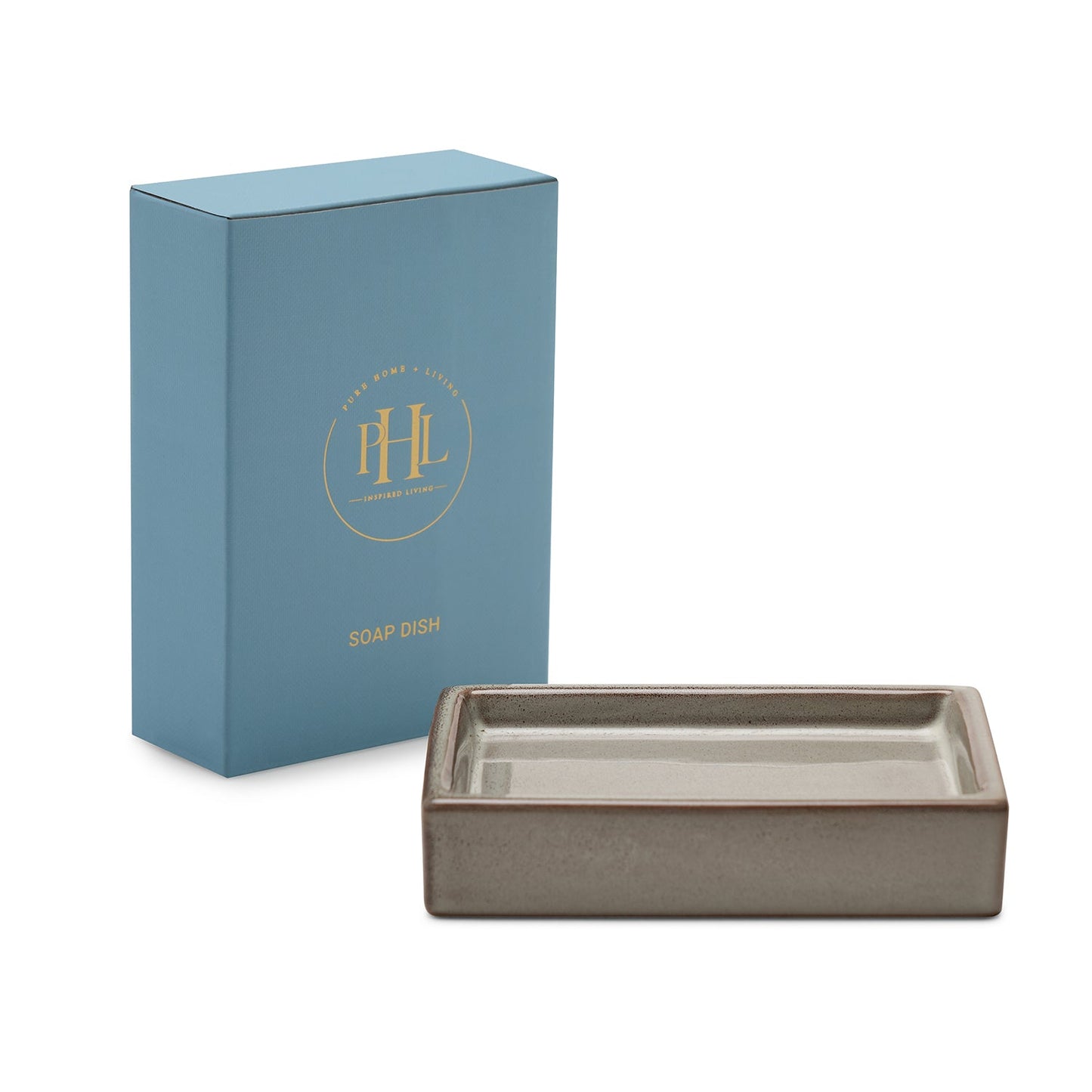 Beige Glazed Stone Soap Dish