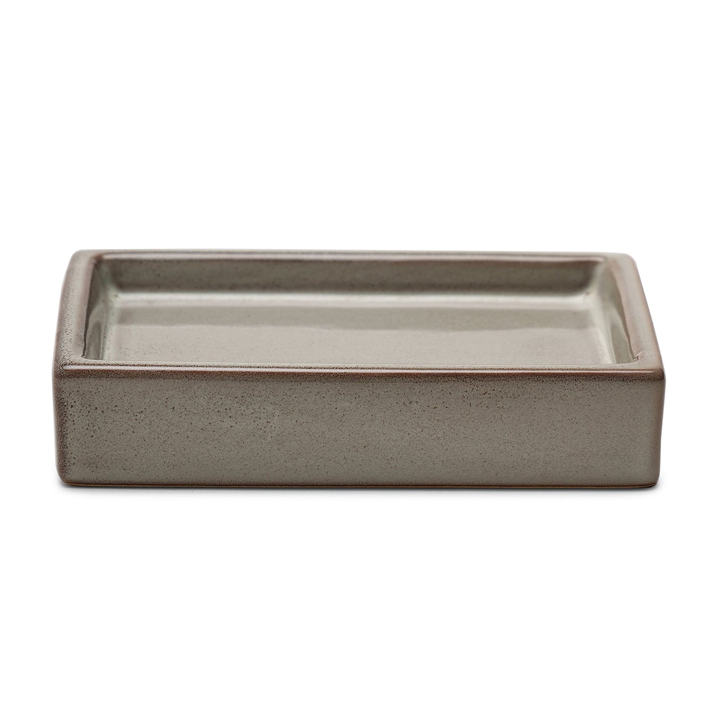Beige Glazed Stone Soap Dish