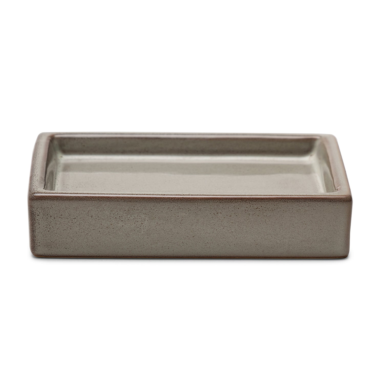 Beige Glazed Stone Soap Dish