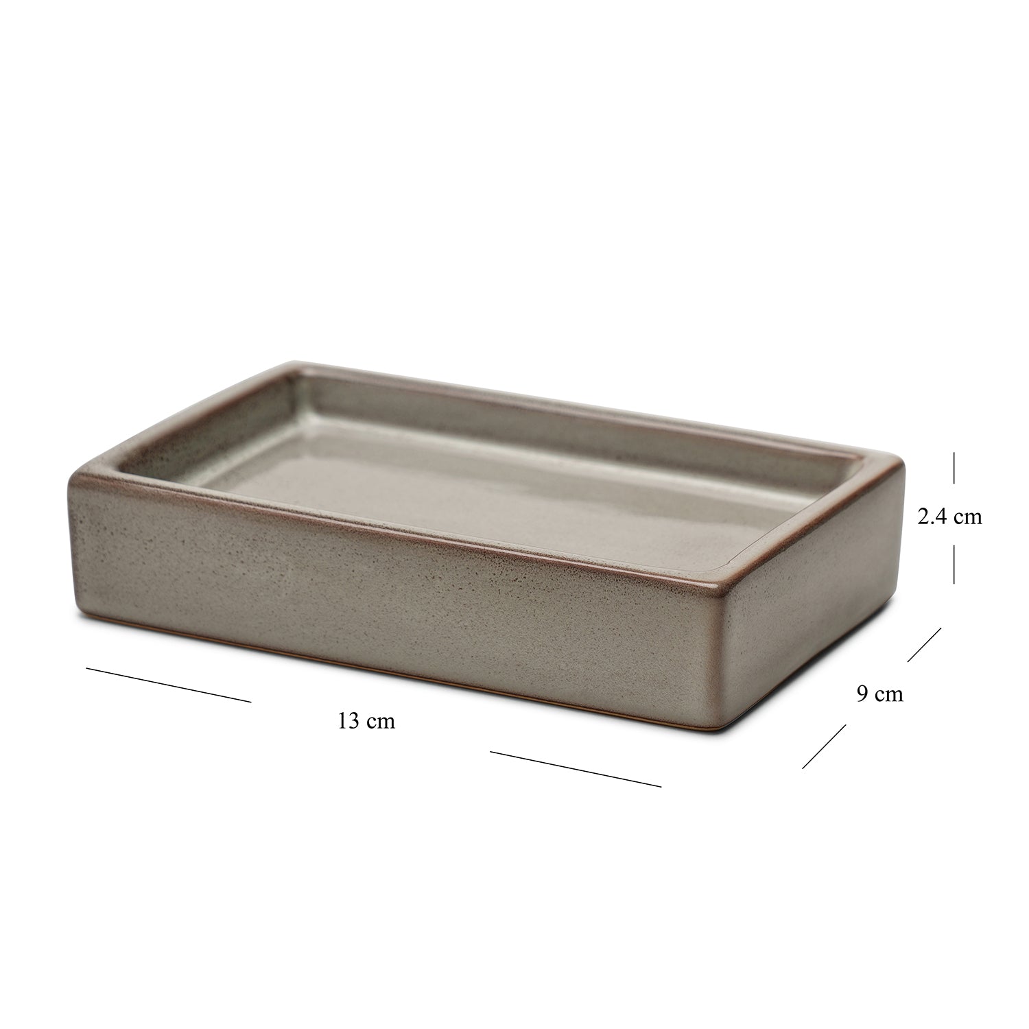 Beige Glazed Stone Soap Dish