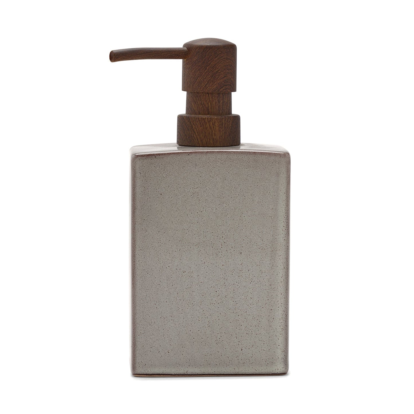 Beige Glazed Stone Soap Dispenser