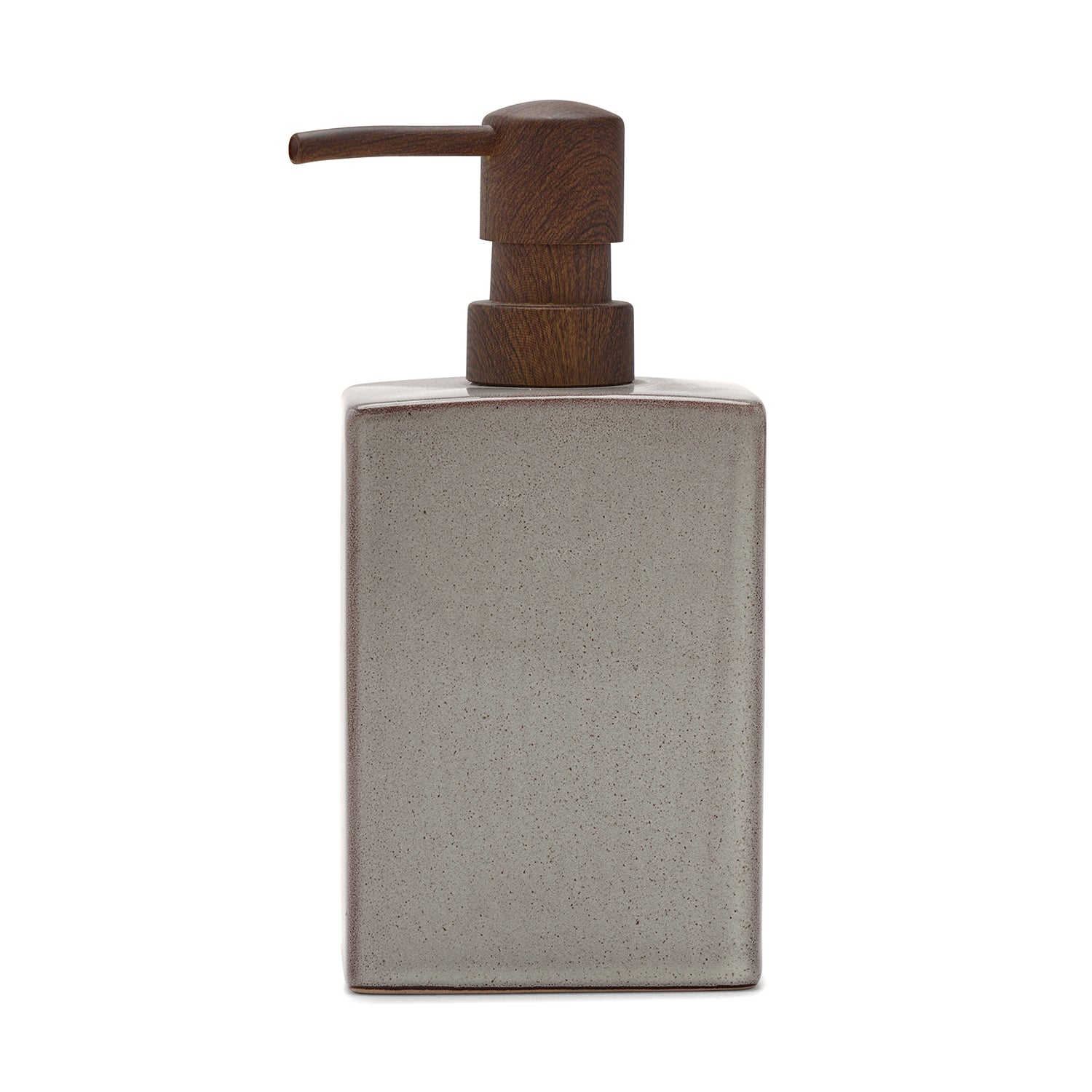 Beige Glazed Stone Soap Dispenser