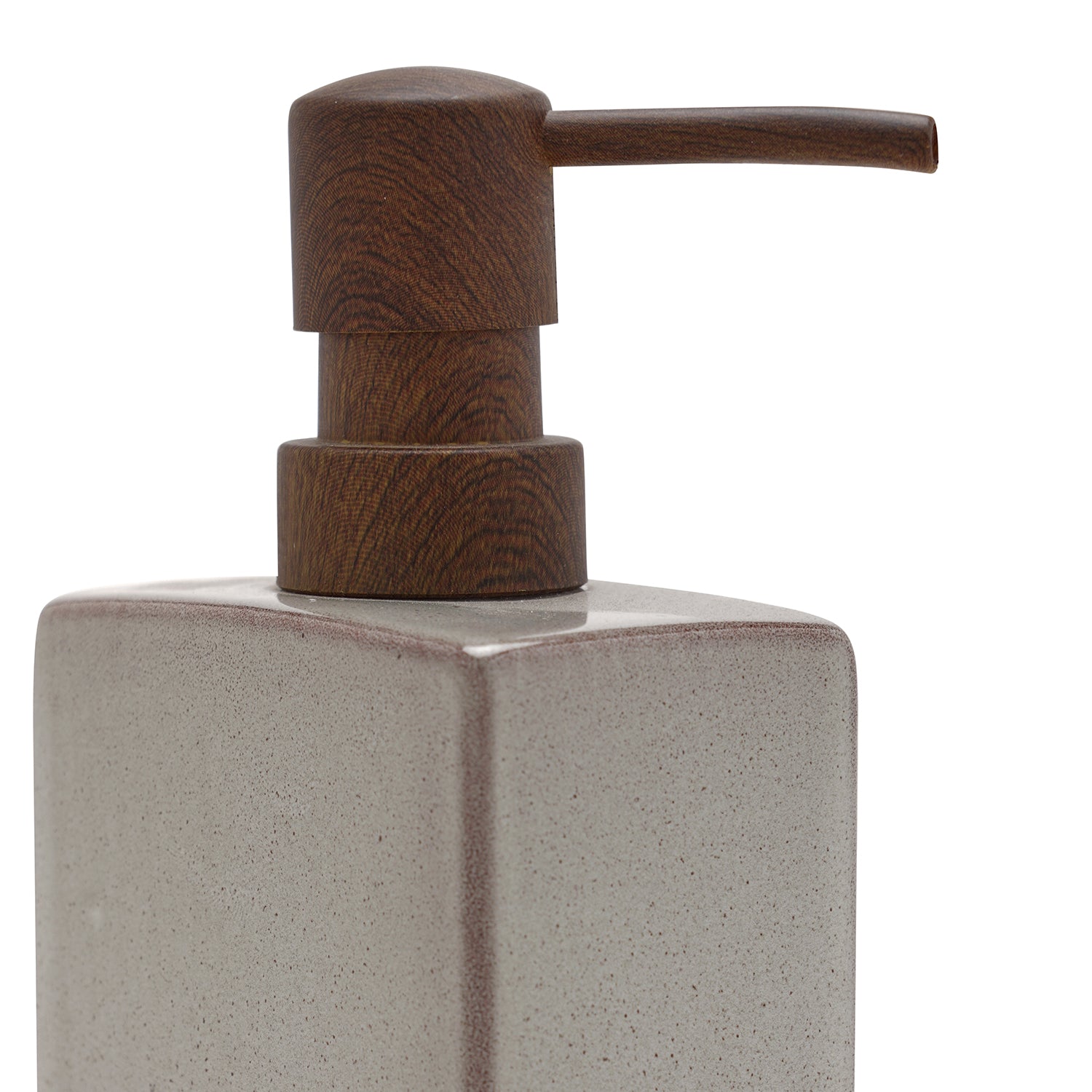 Beige Glazed Stone Soap Dispenser