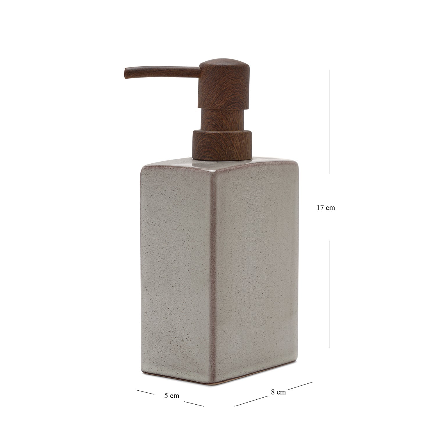 Beige Glazed Stone Soap Dispenser