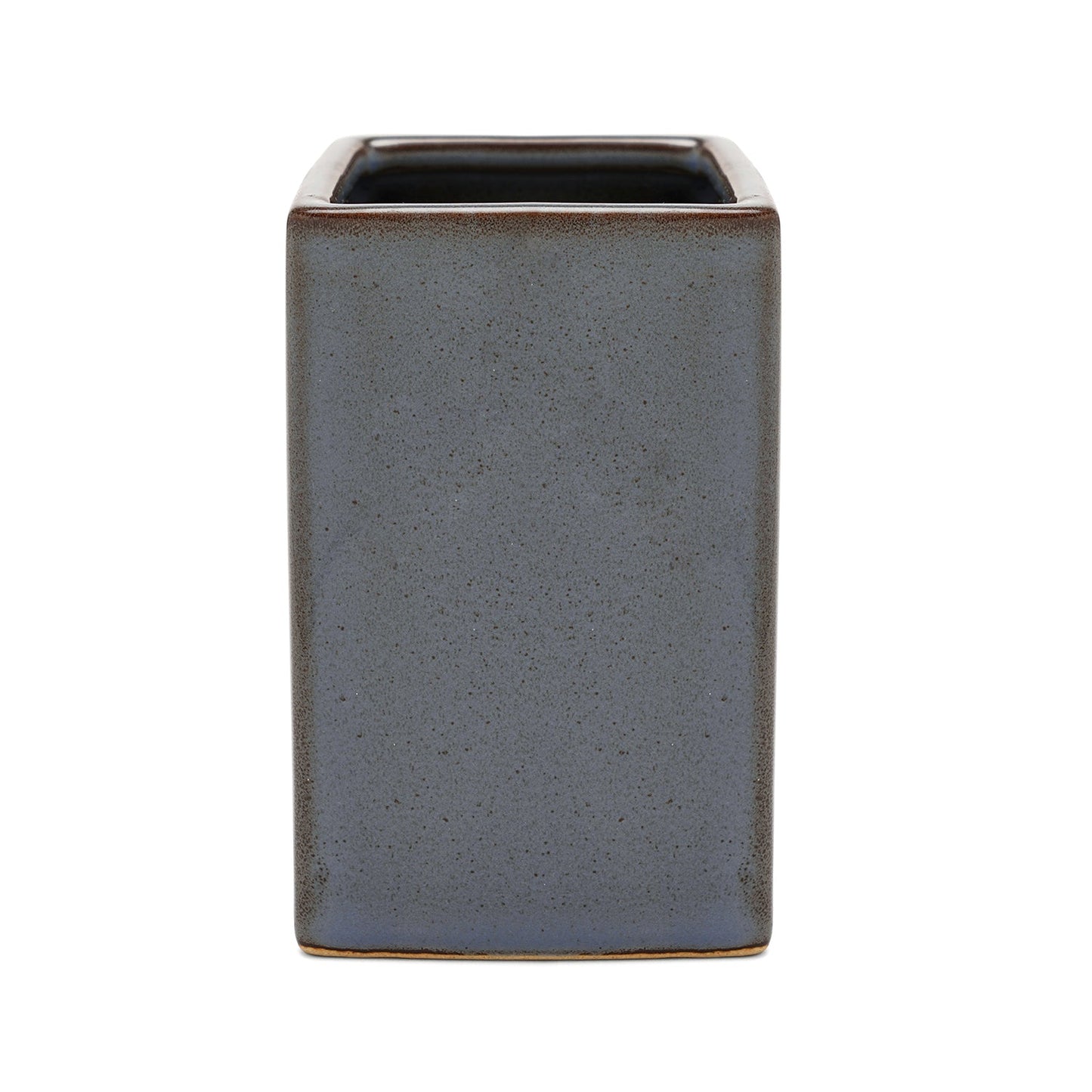 Grey Glazed Stone Toothbrush Holder