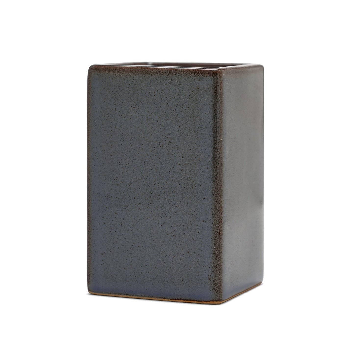 Grey Glazed Stone Toothbrush Holder