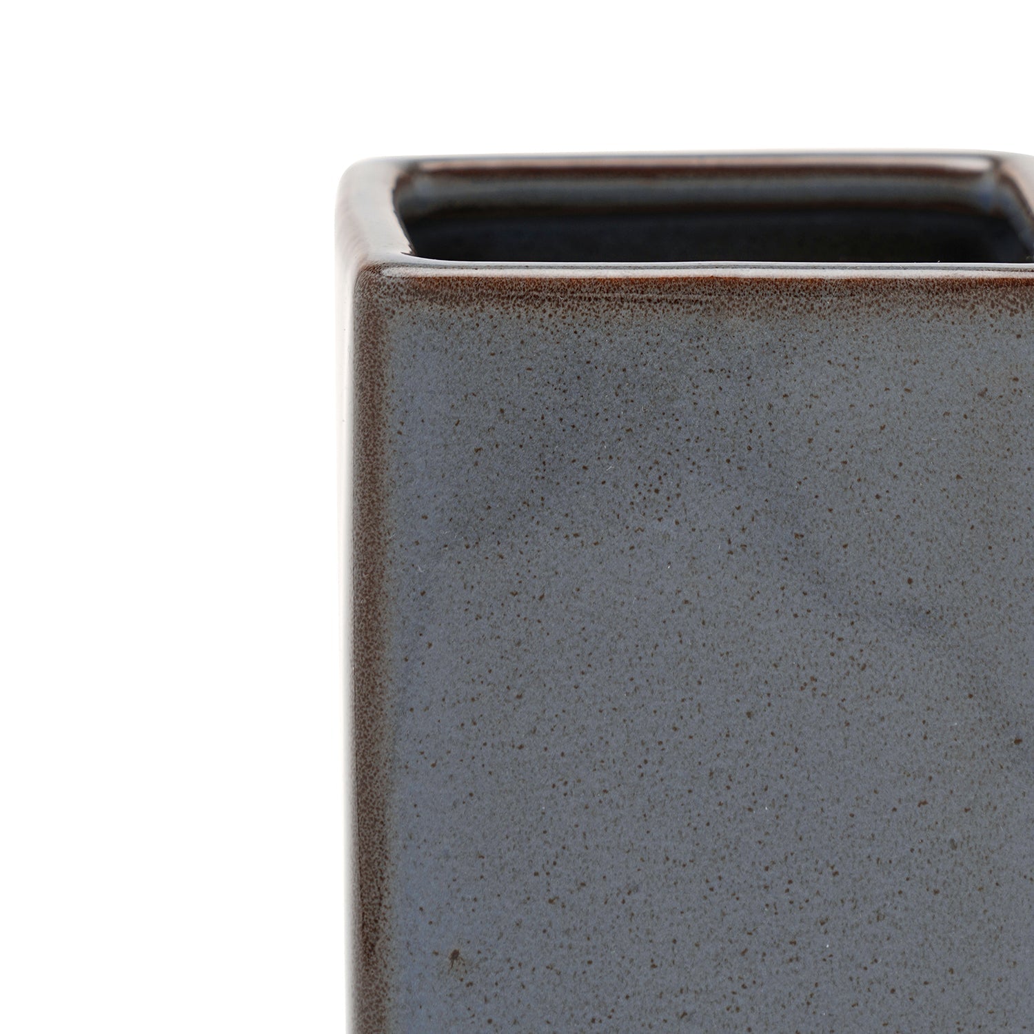 Grey Glazed Stone Toothbrush Holder
