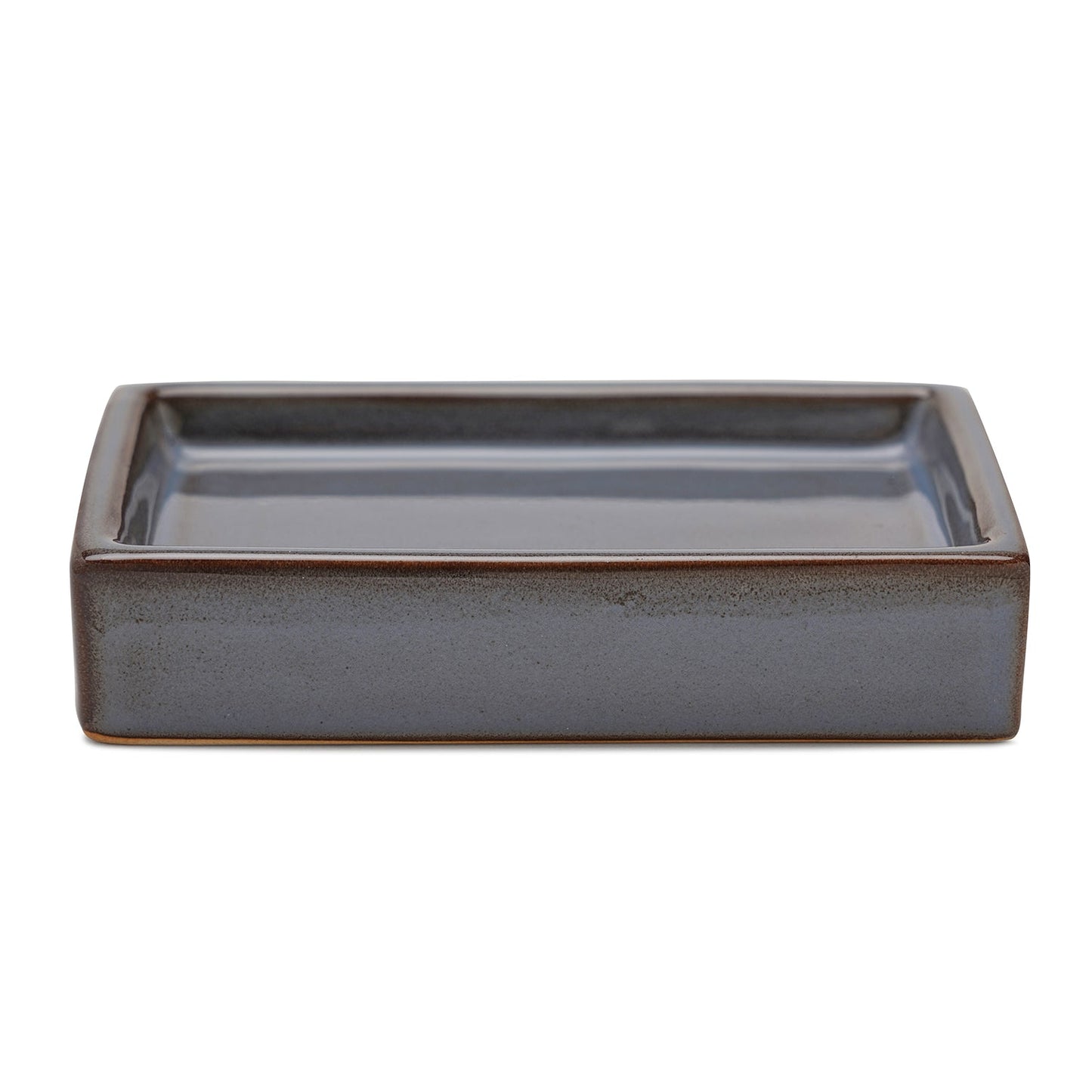 Grey Glazed Stone Soap Dish