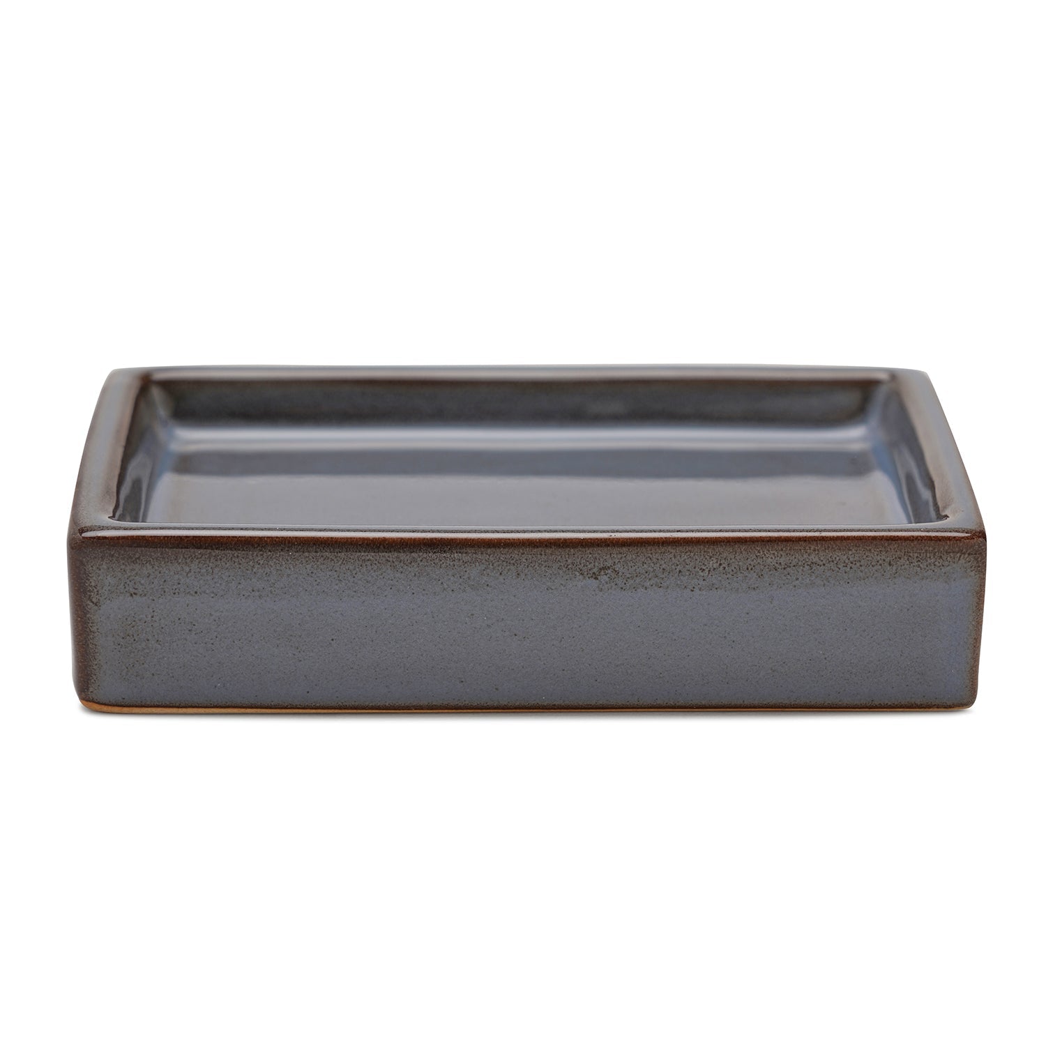 Grey Glazed Stone Soap Dish