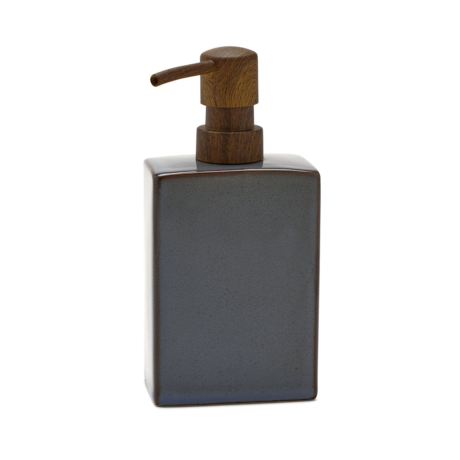 Grey Glazed Stone Soap Dispenser