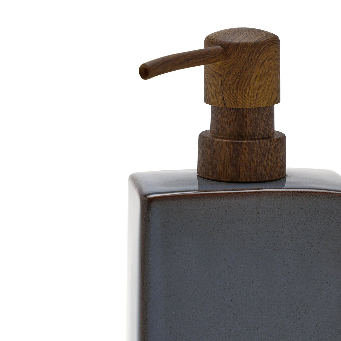 Grey Glazed Stone Soap Dispenser