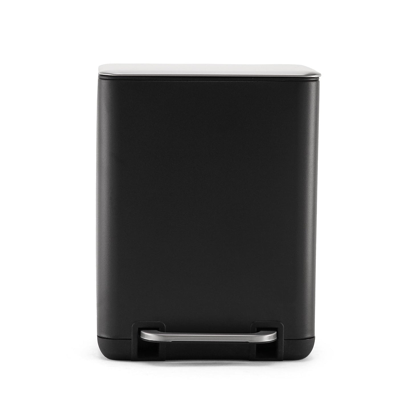 Black Iron Pedal Rectangular Dustbin with Lid - Small
