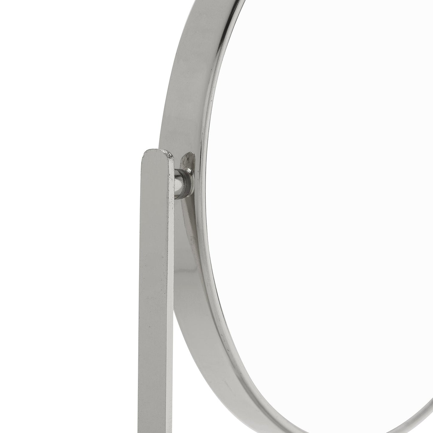 Silver Double Sided Vanity Mirror with Polyresin Base