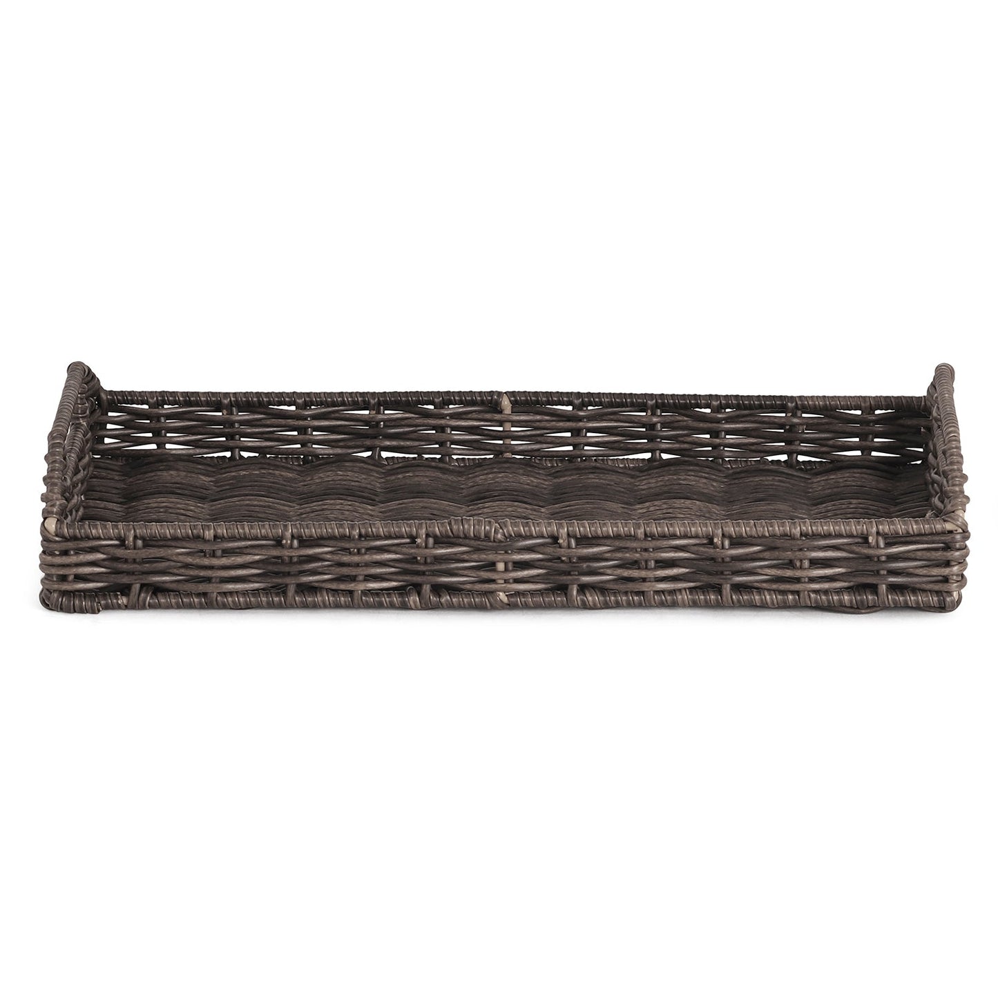 Brown Resin Wicker Tray