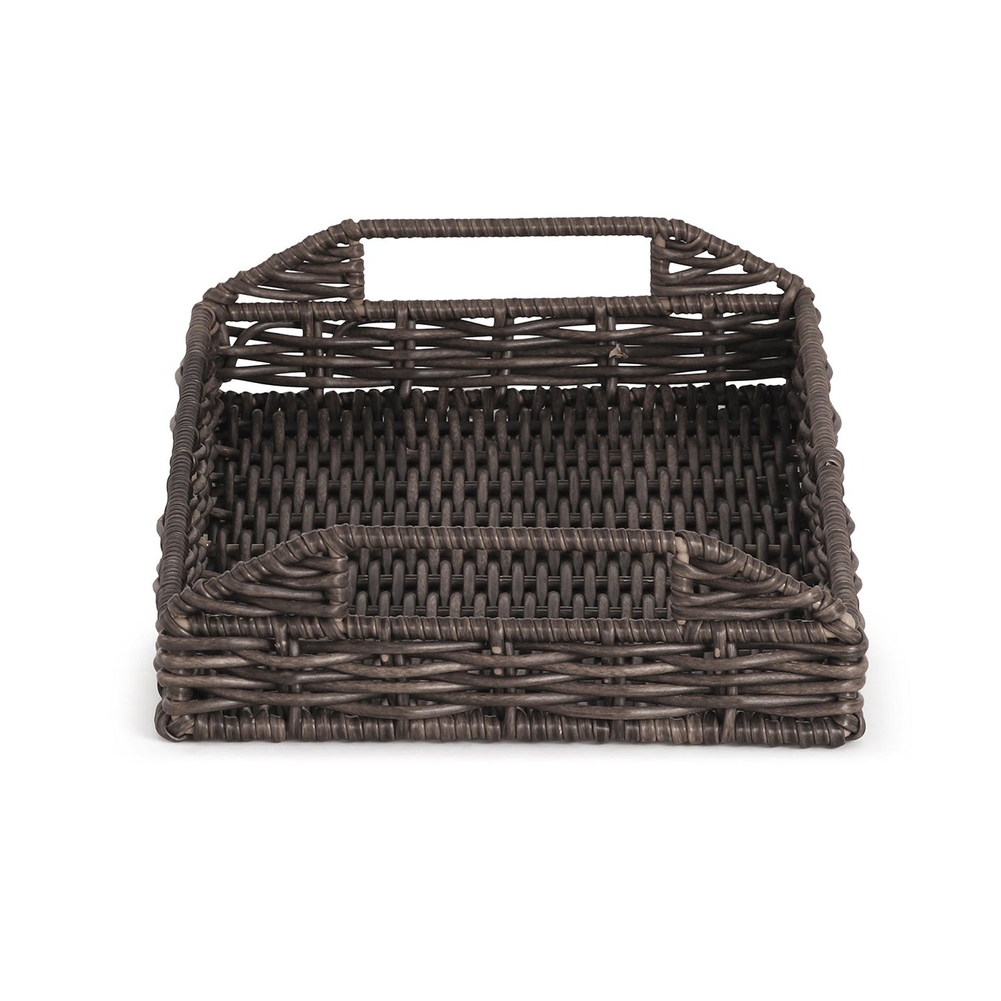 Brown Resin Wicker Tray