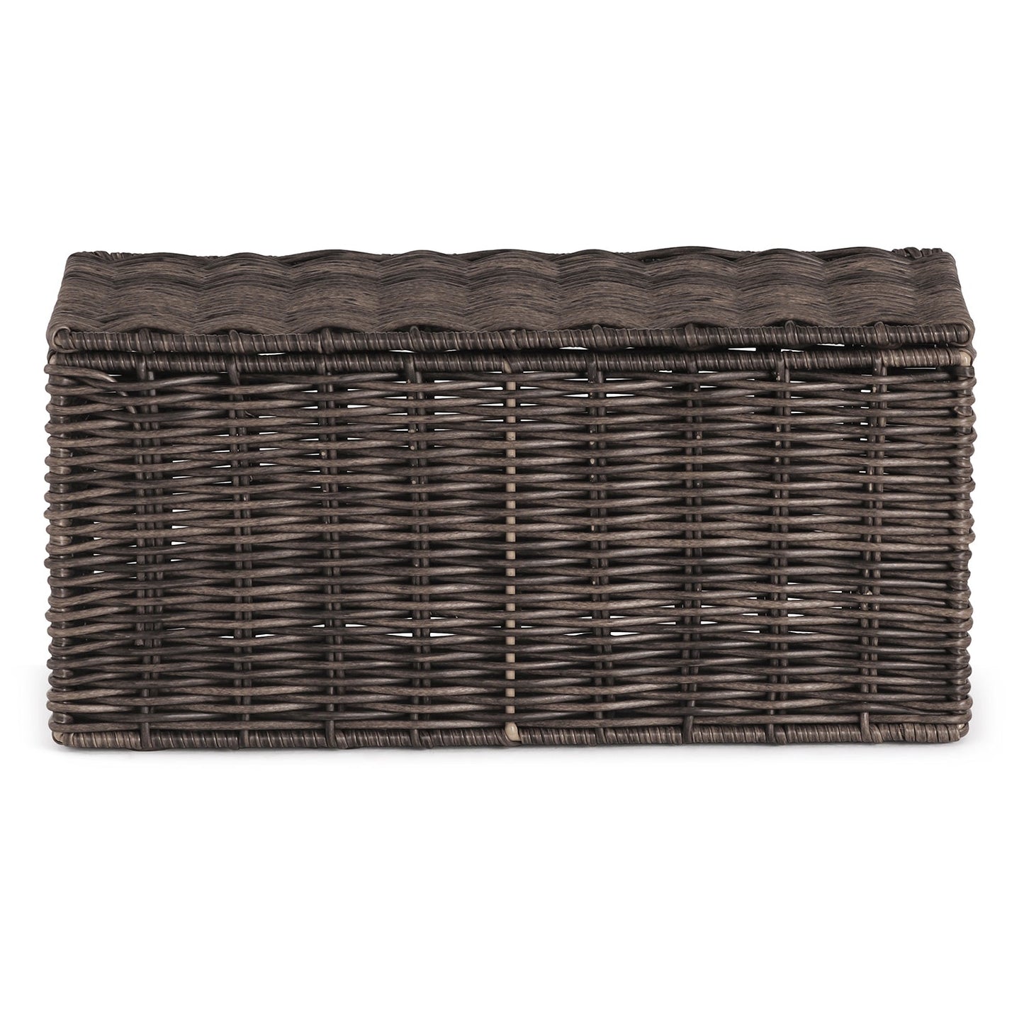 Brown Resin Wicker Tissue Roll Holder