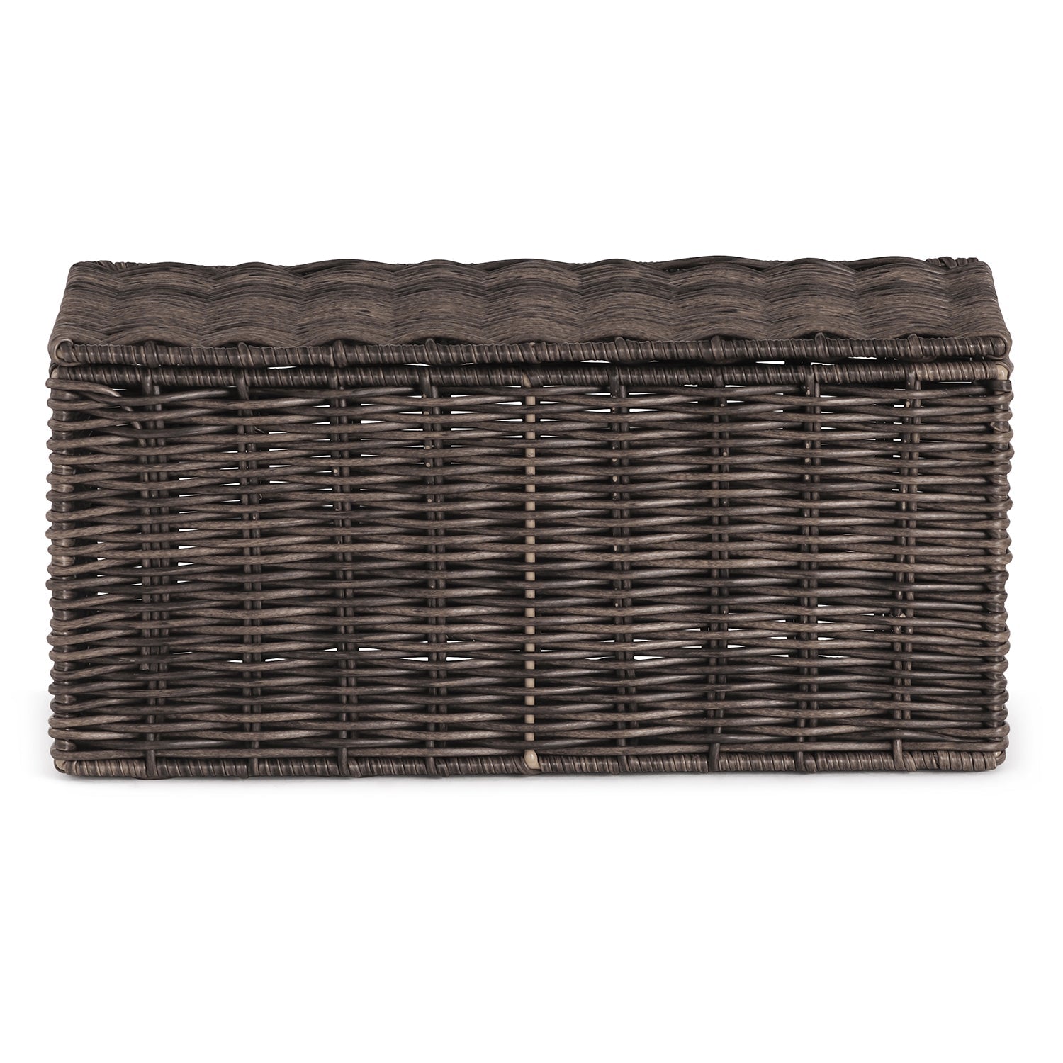 Brown Resin Wicker Tissue Roll Holder