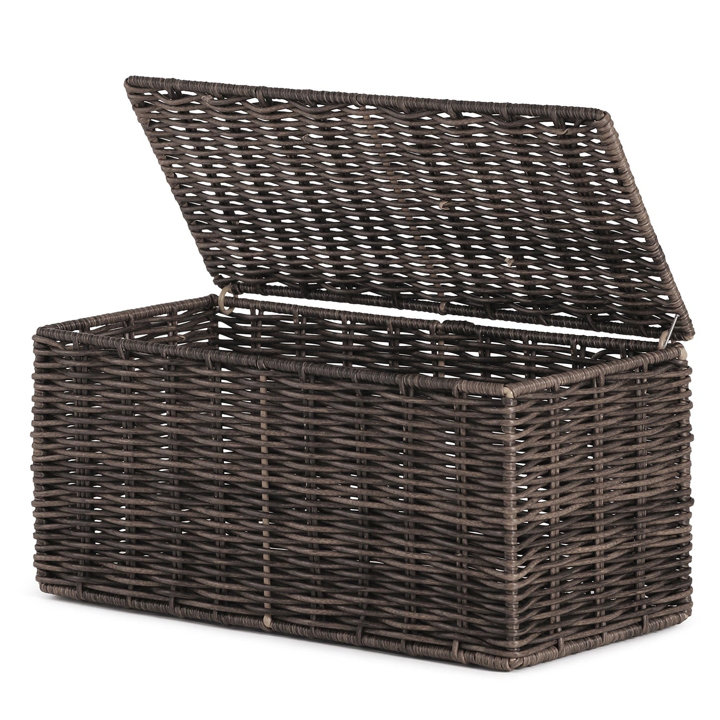 Brown Resin Wicker Tissue Roll Holder