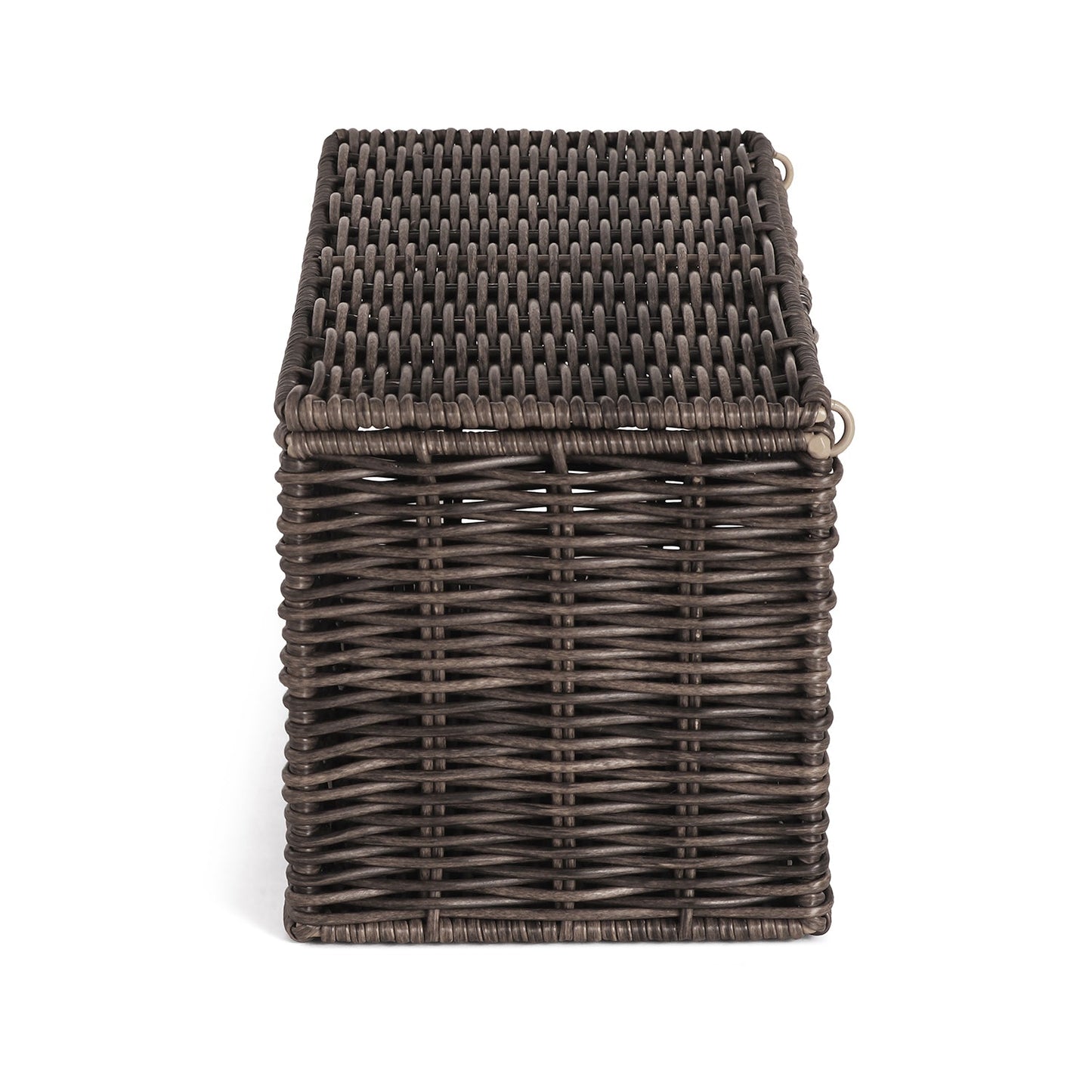 Brown Resin Wicker Tissue Roll Holder