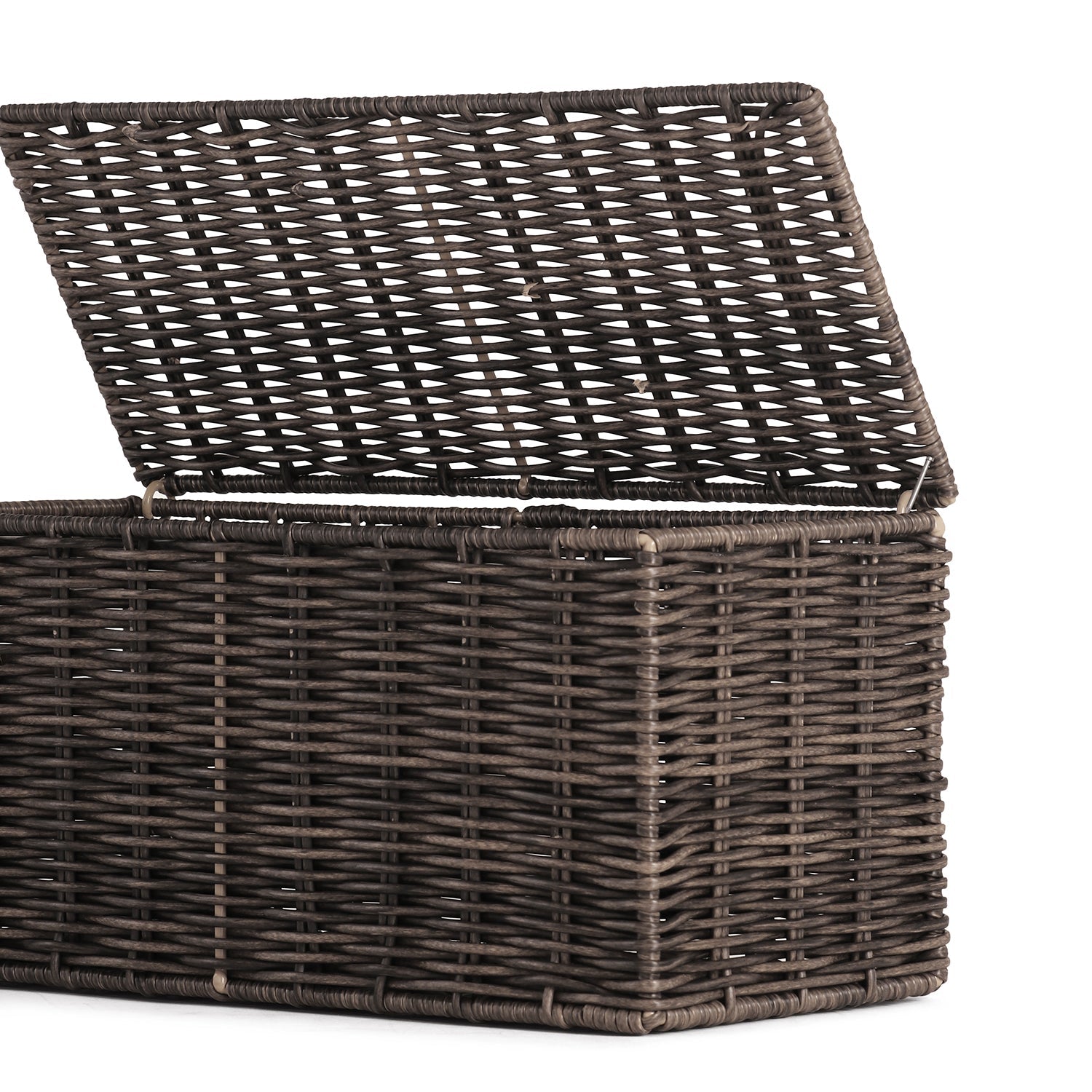Brown Resin Wicker Tissue Roll Holder