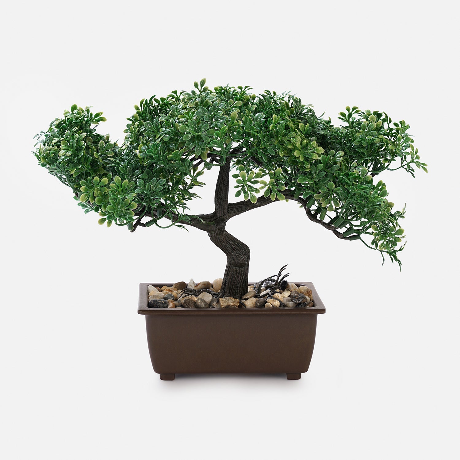 Green Faux Bonsai with Plastic Pot
