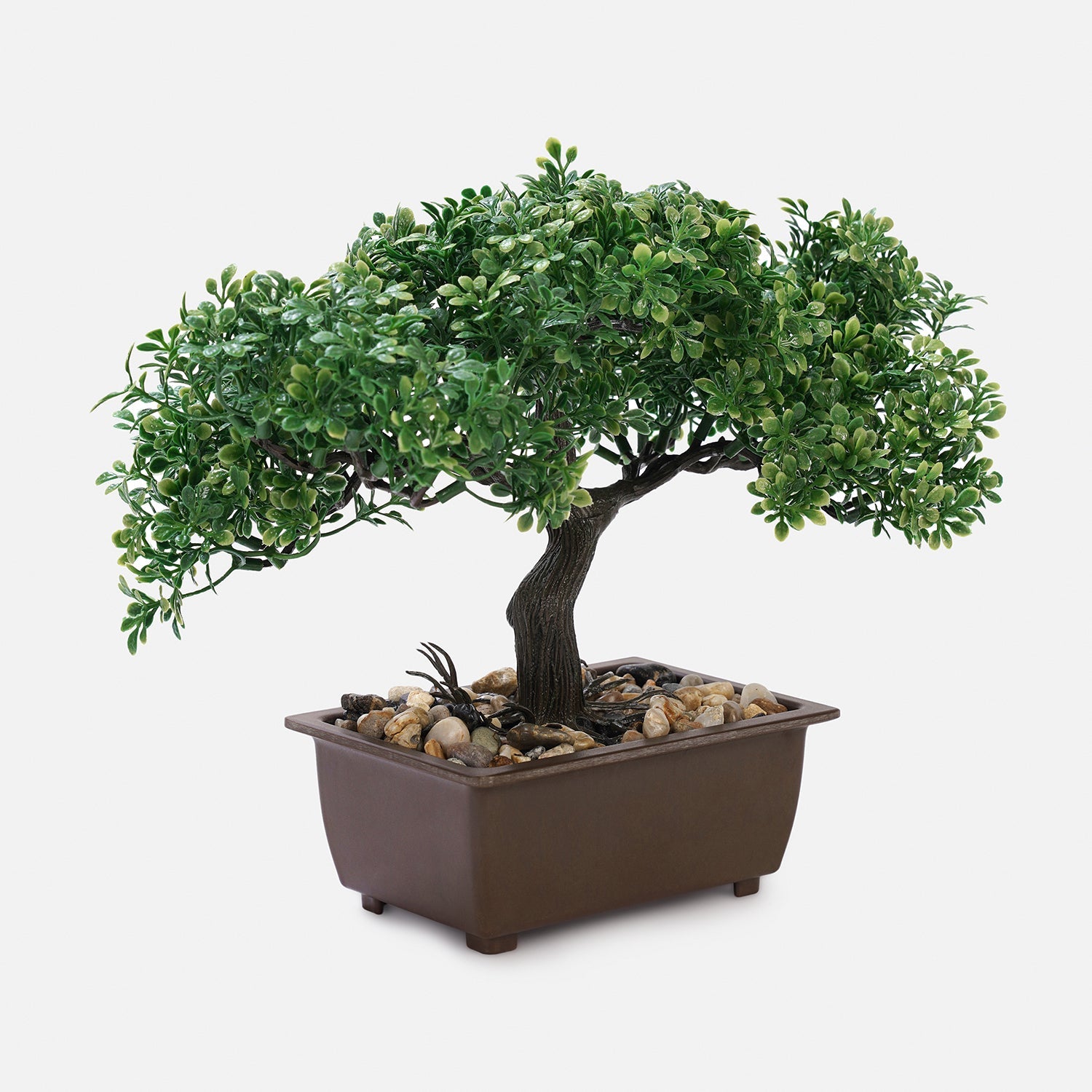 Green Faux Bonsai with Plastic Pot
