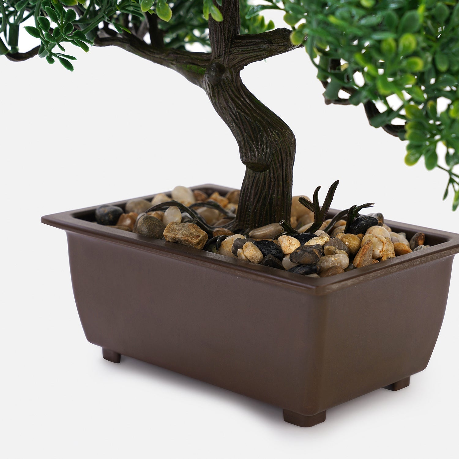Green Faux Bonsai with Plastic Pot