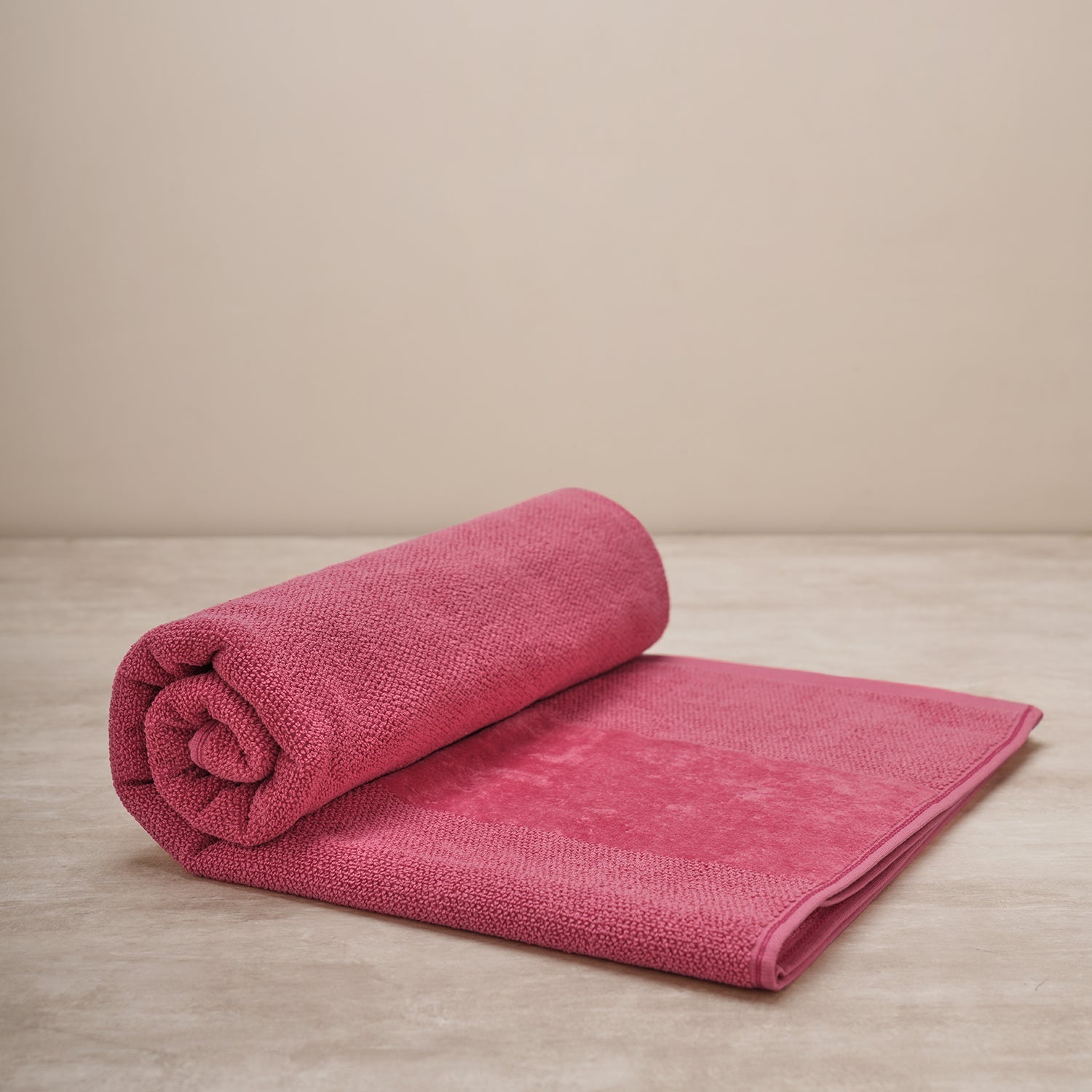 Dark Pink Cotton Bath Towel