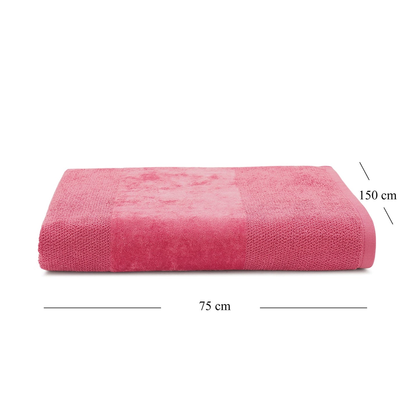 Dark Pink Cotton Bath Towel