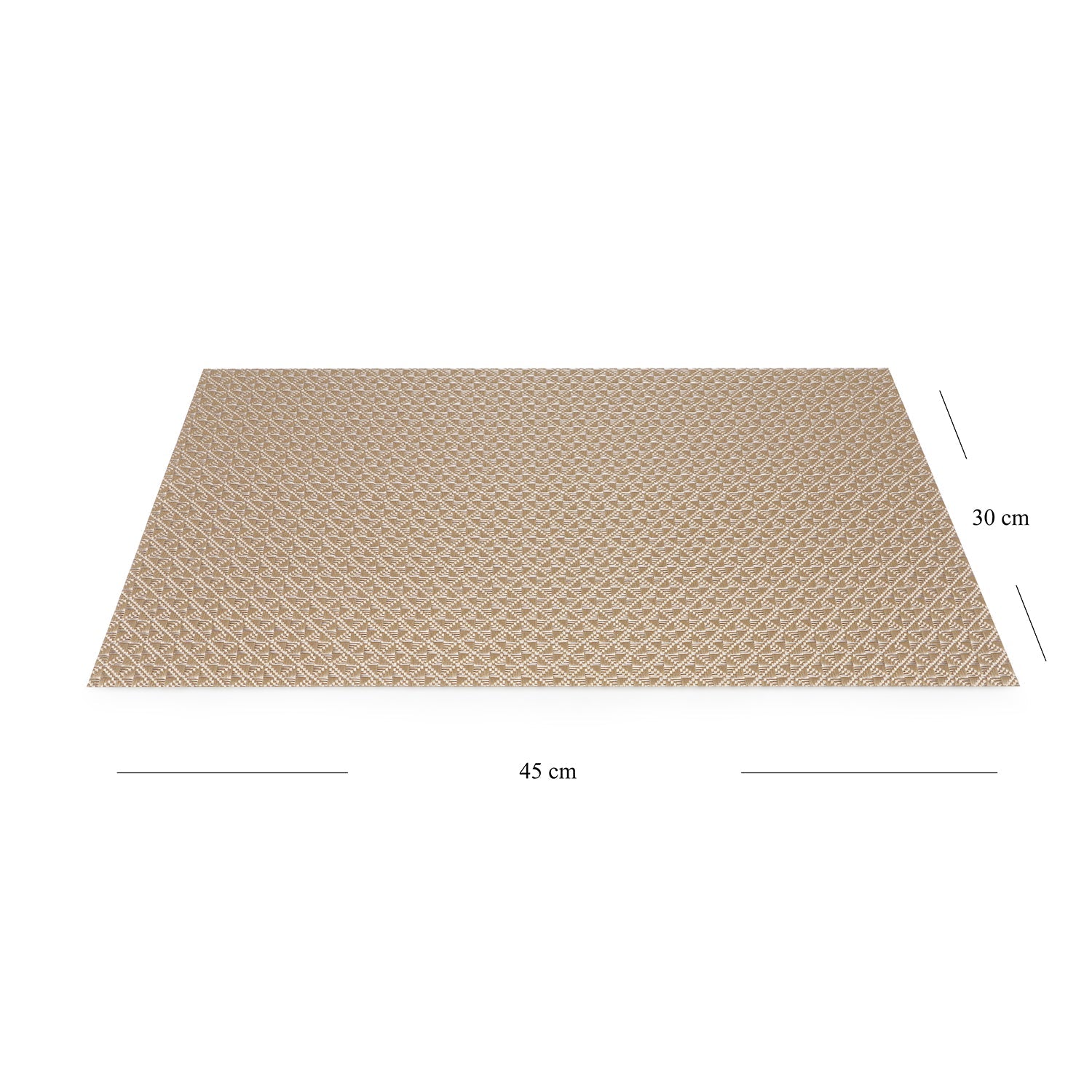 Set of 2 Beige Diamond Design PVC Placemats